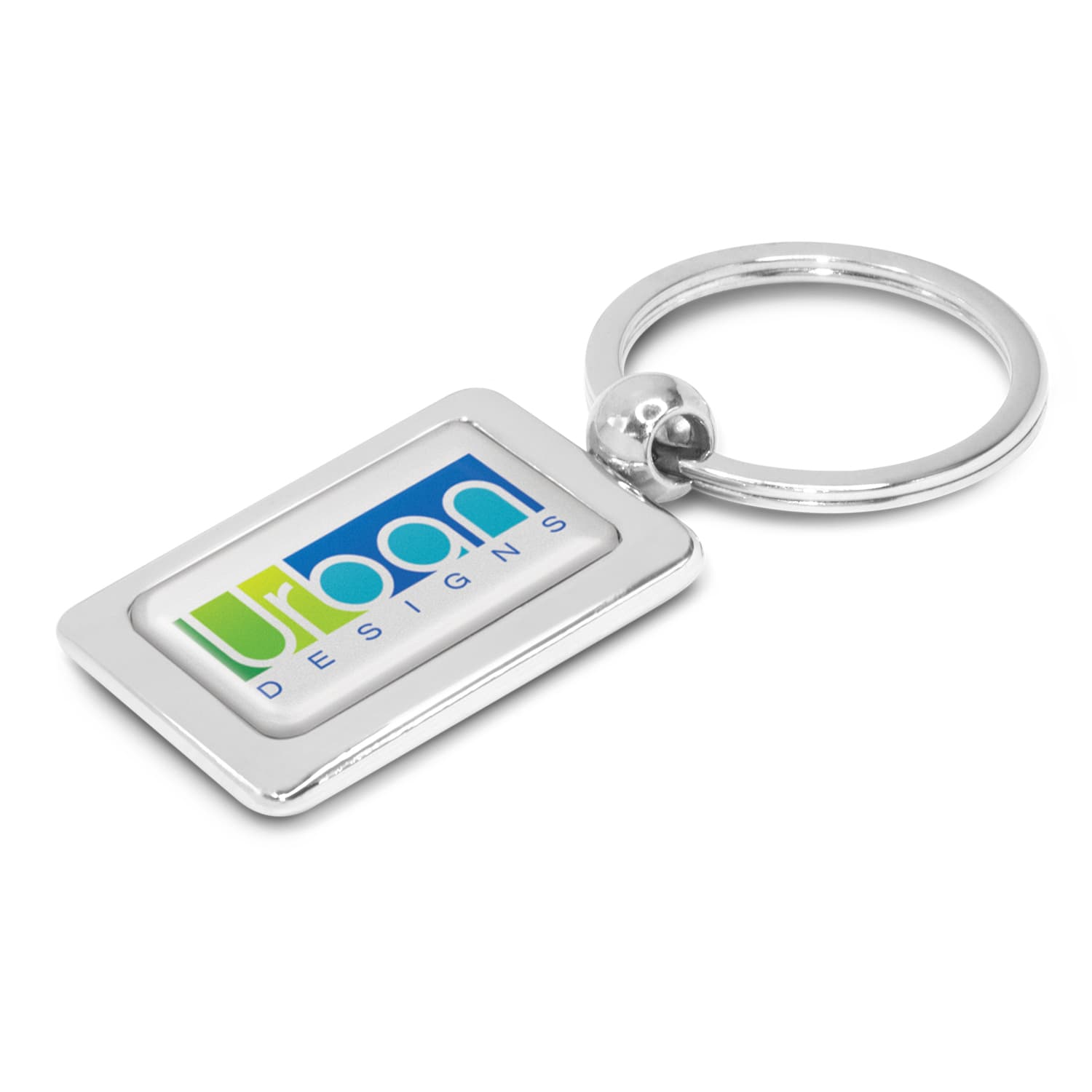 Rectangular Metal Key Ring — view 2 of 2