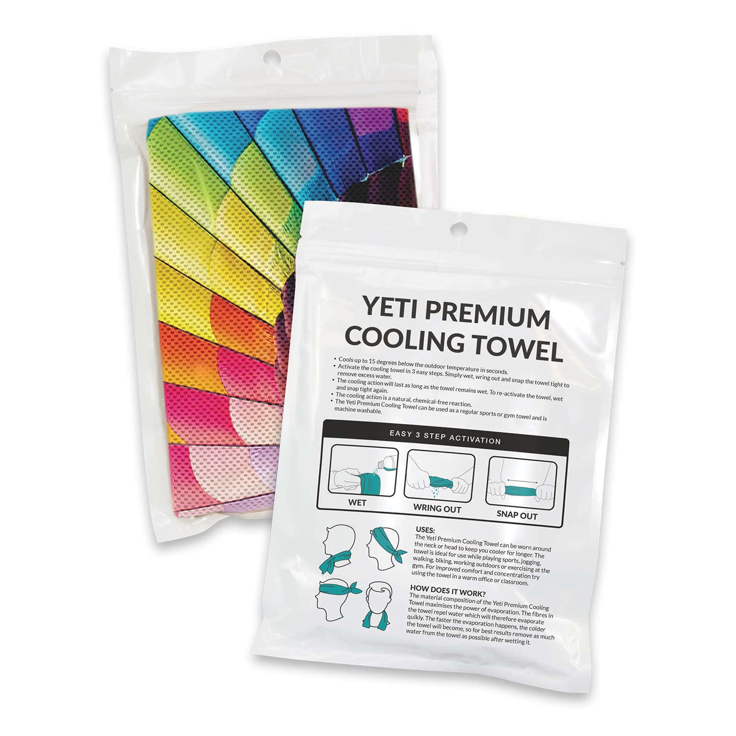 Yeti Premium Cooling Towel - Full Colour - Pouch — view 3 of 3