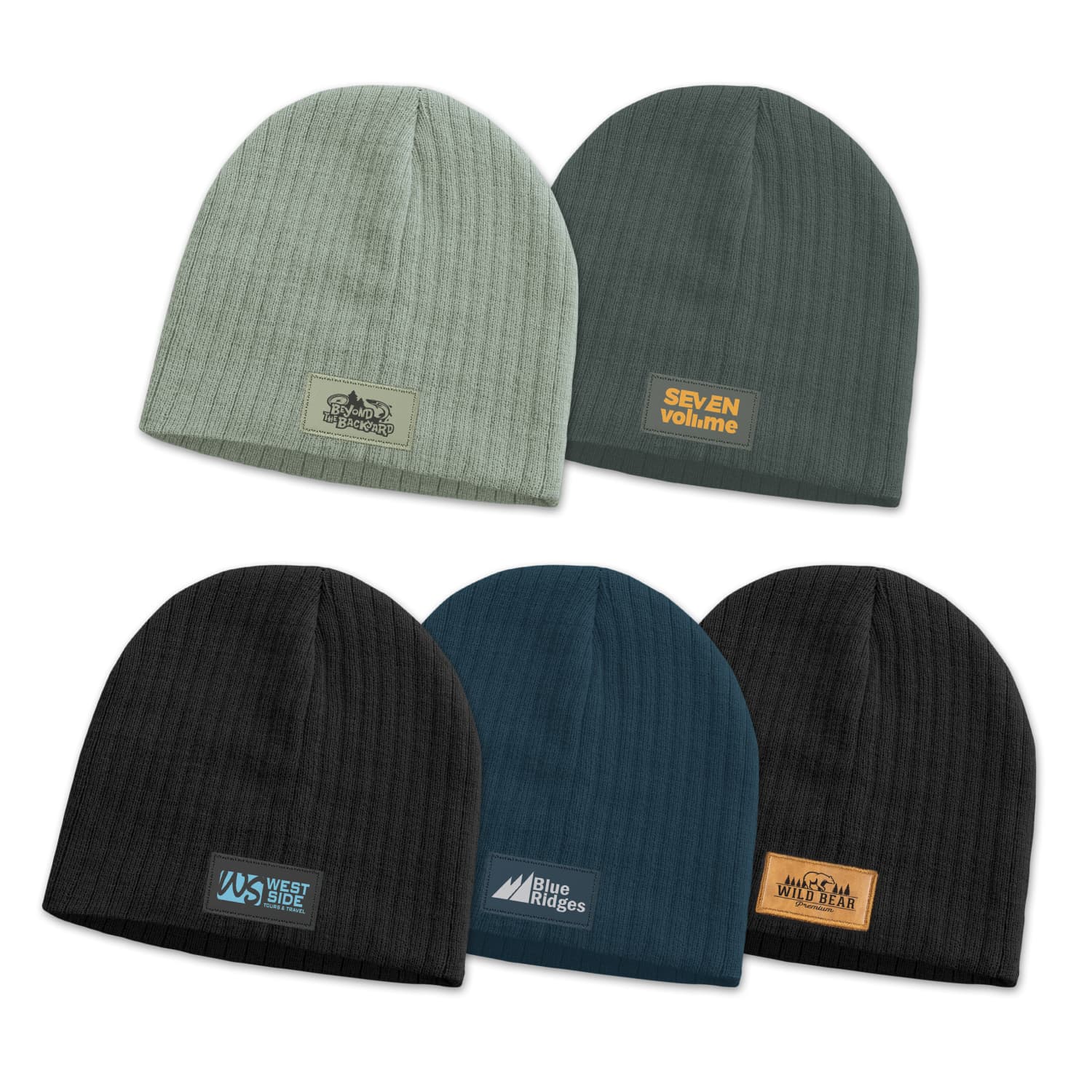 Nebraska Cable Knit Beanie with Patch — view 2 of 4