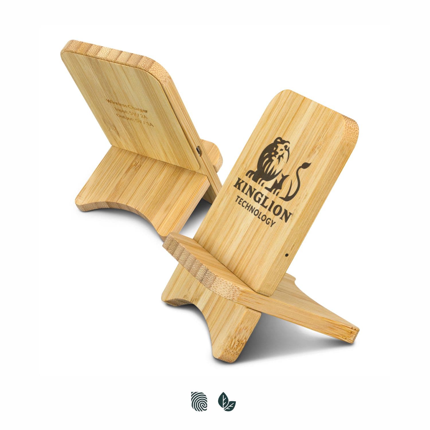 Bamboo Wireless Charging Stand — view 3 of 4