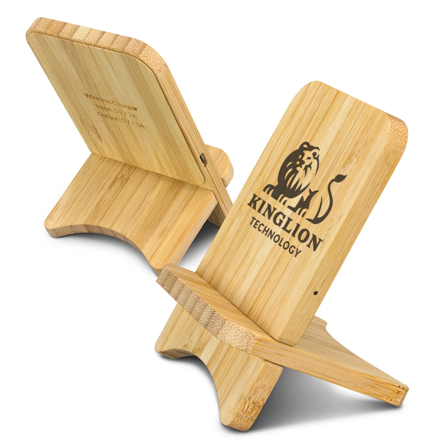 Bamboo Wireless Charging Stand — view 2 of 4