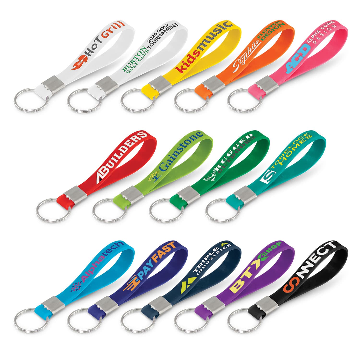 Silicone Key Ring - Debossed — view 2 of 4