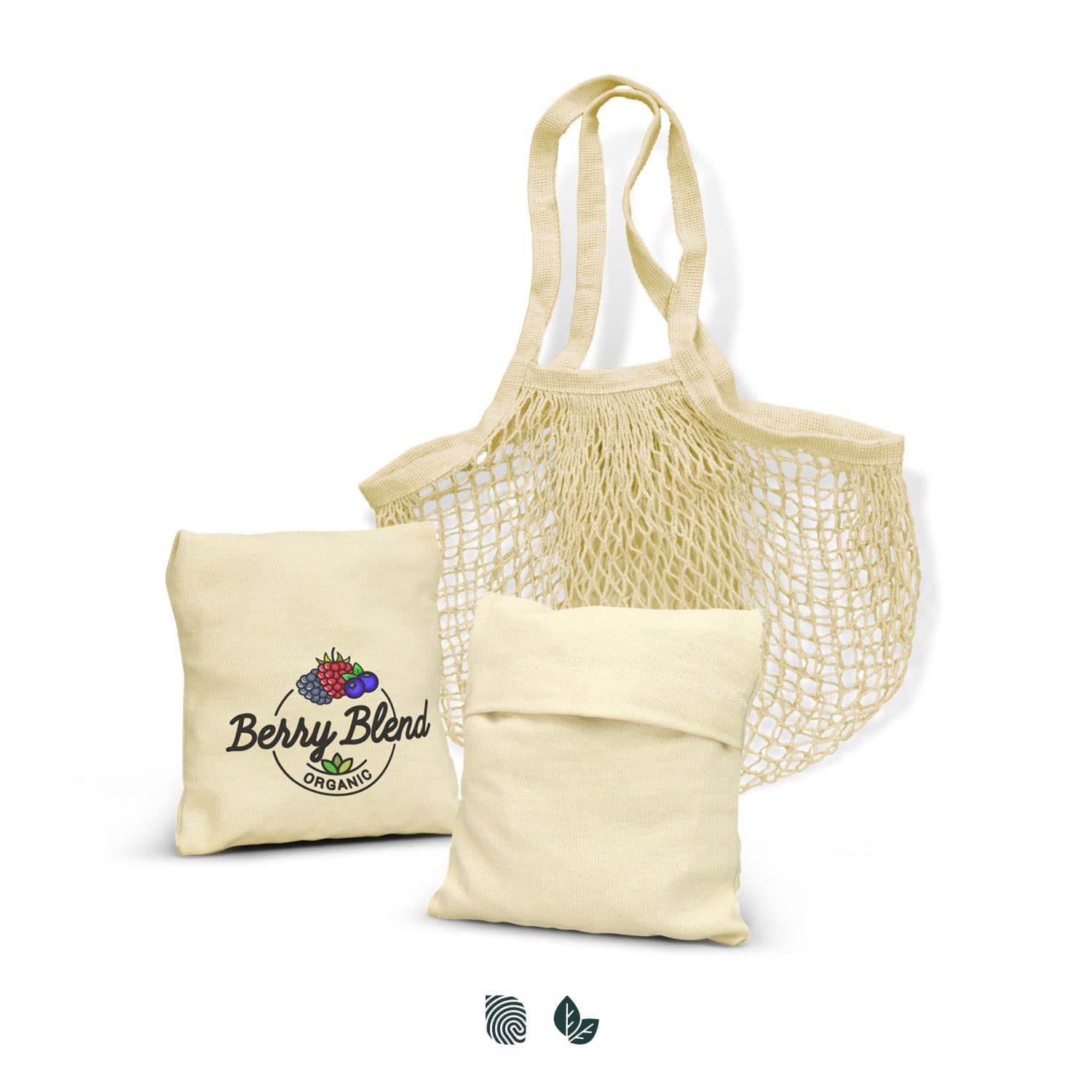 Cotton Mesh Foldaway Tote Bag — view 3 of 4