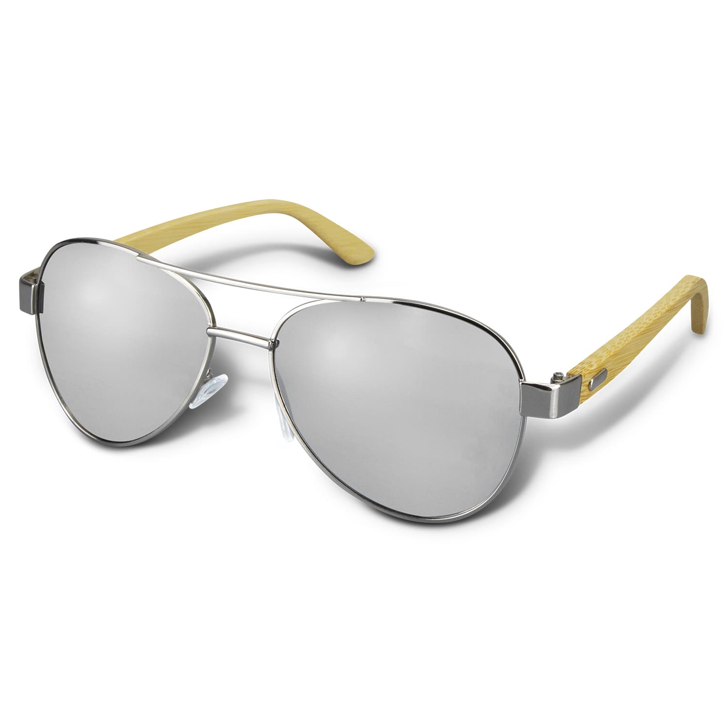 Aviator Mirror Lens Sunglasses - Bamboo — view 3 of 4