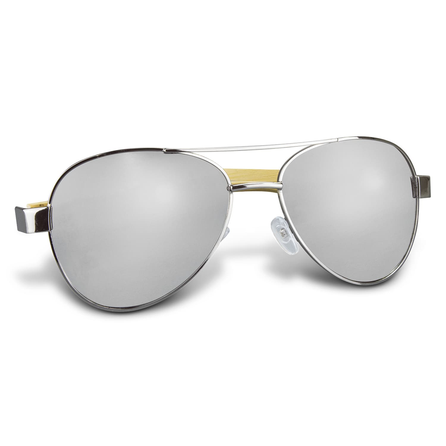 Aviator Mirror Lens Sunglasses - Bamboo — view 4 of 4