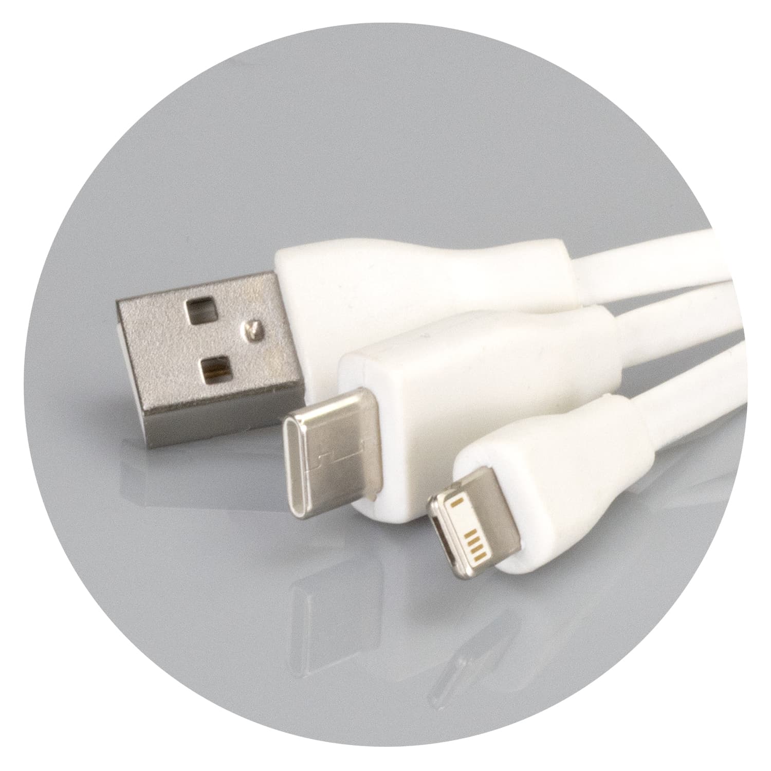 Bamboo Charging Cable Key Ring - Round — view 4 of 4