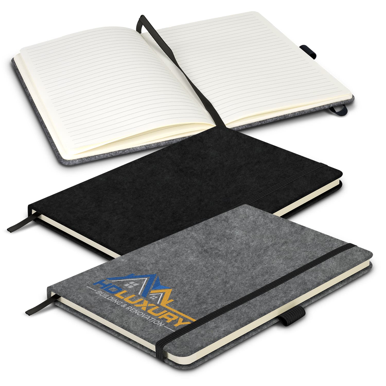 RPET Felt Hard Cover Notebook — view 2 of 4