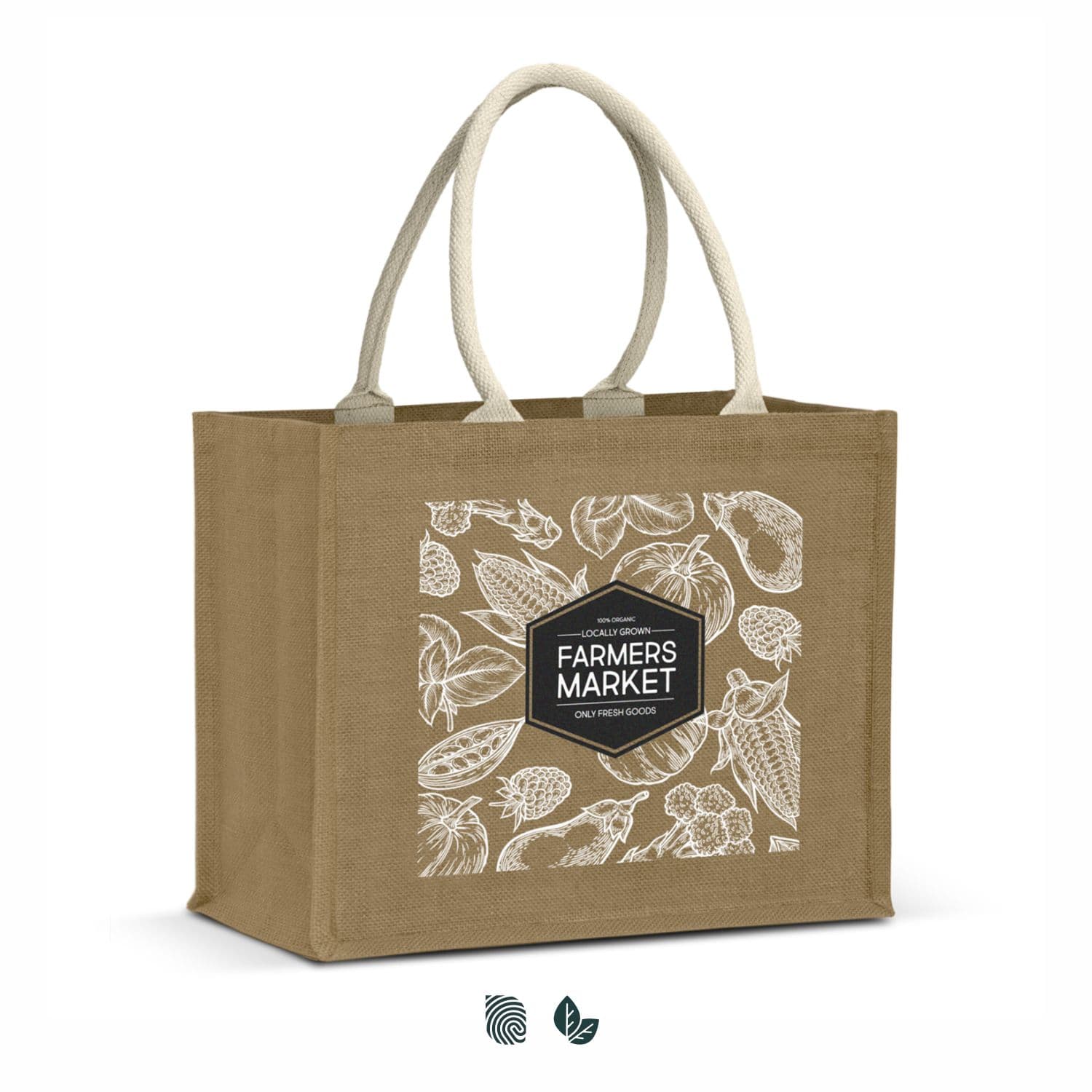 Torino Starch Jute Tote Bag — view 3 of 4