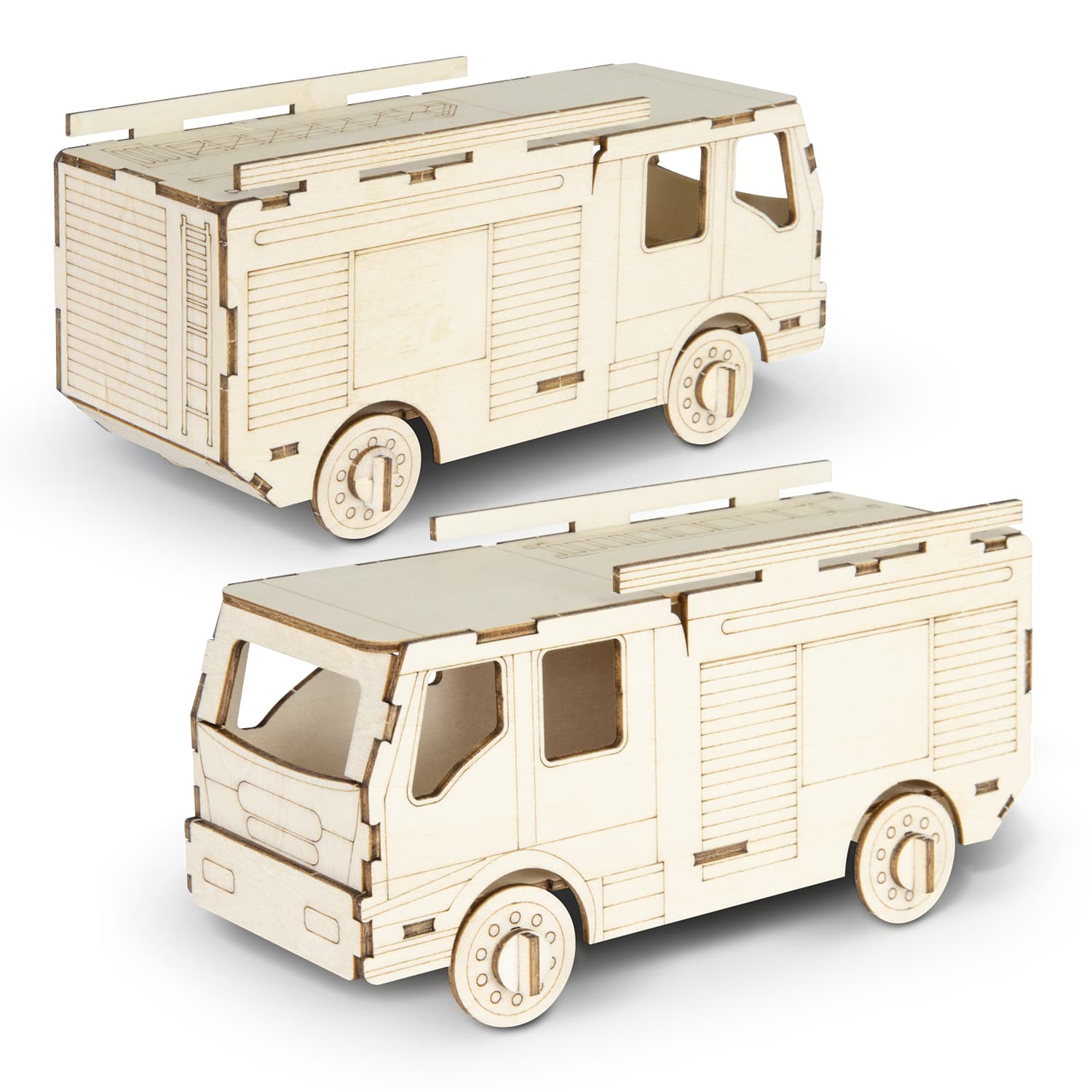 BRANDCRAFT Fire Truck Wooden Model — view 4 of 4