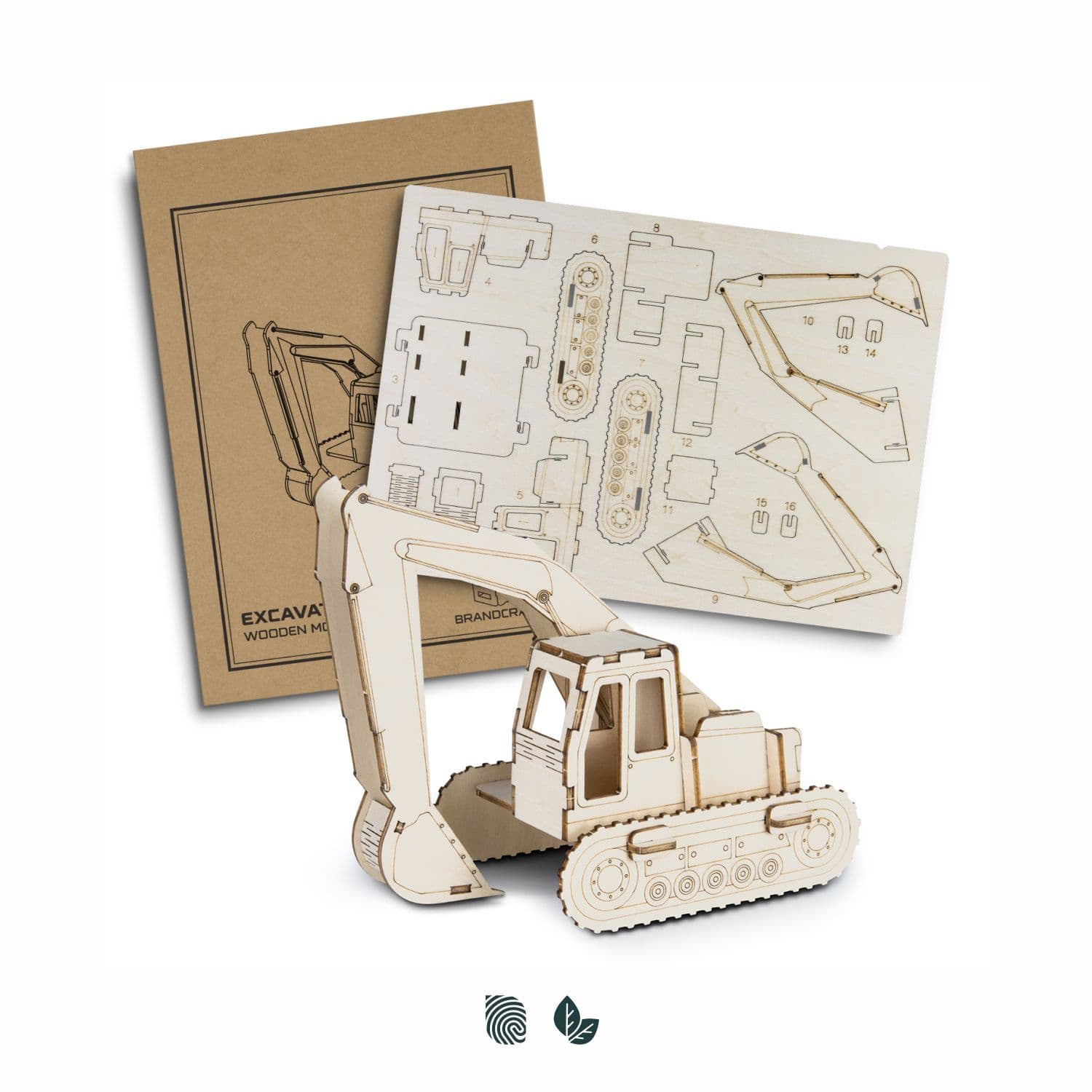 BRANDCRAFT Excavator Wooden Model — view 3 of 4