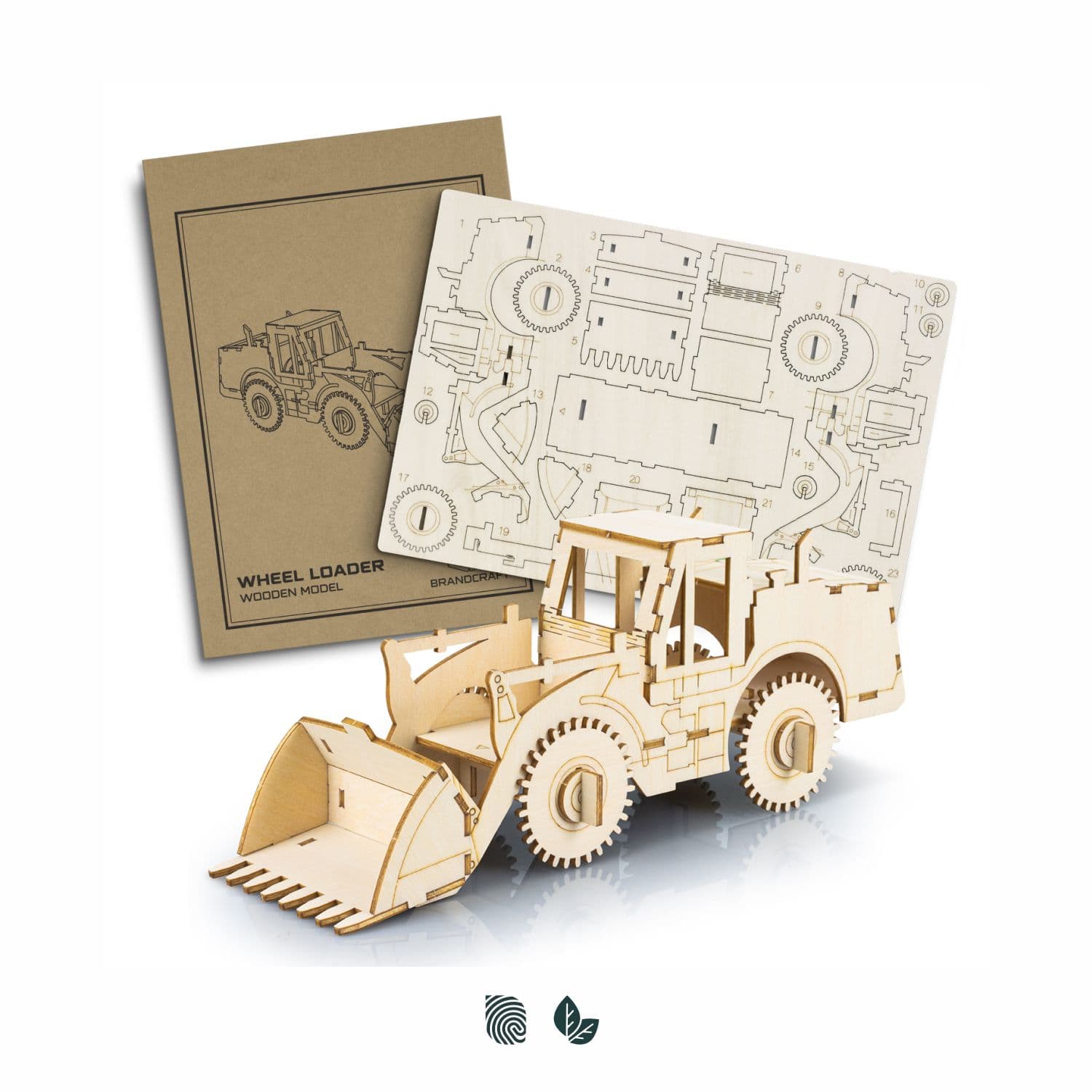 BRANDCRAFT Wheel Loader Wooden Model — view 3 of 4