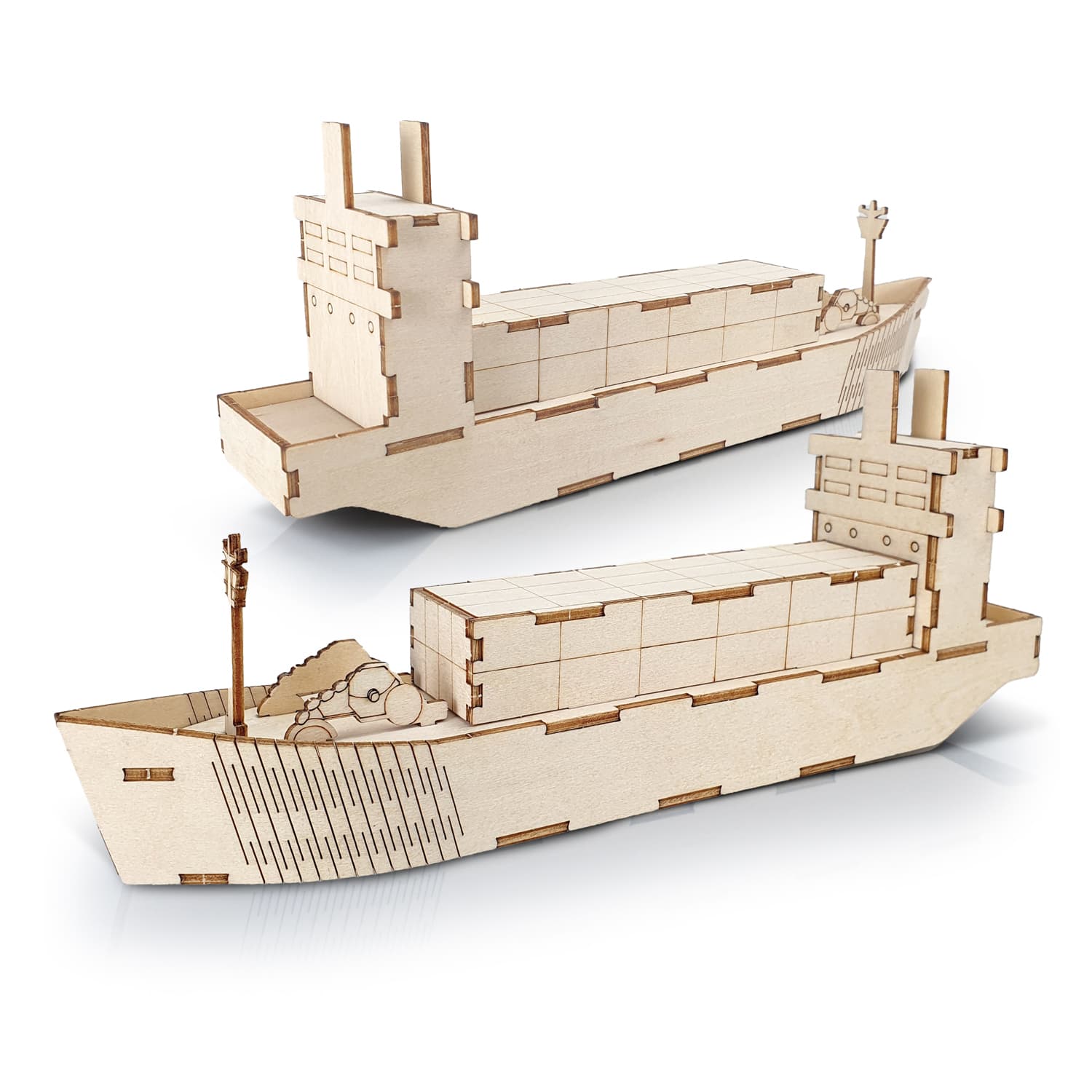 BRANDCRAFT Cargo Ship Wooden Model — view 3 of 4