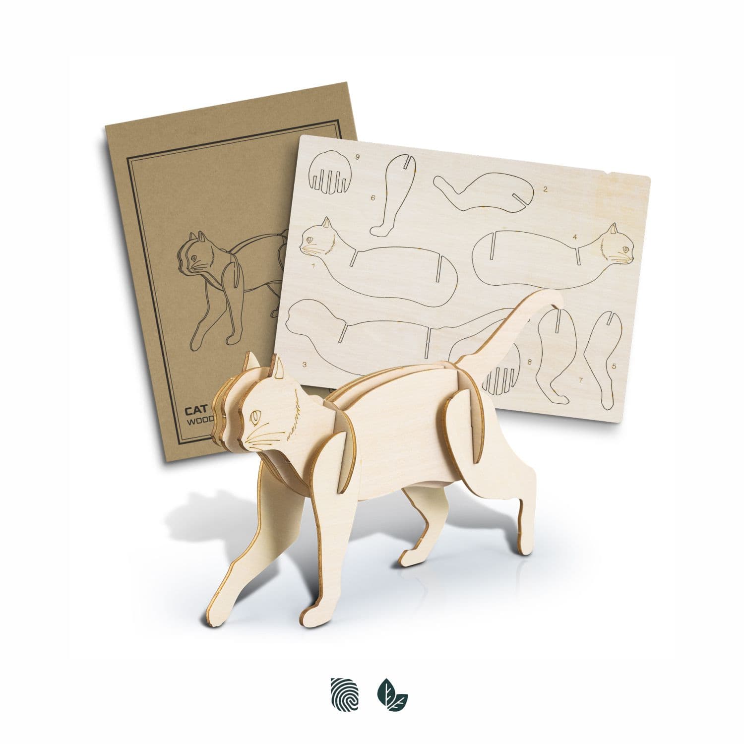 BRANDCRAFT Cat Wooden Model — view 2 of 4