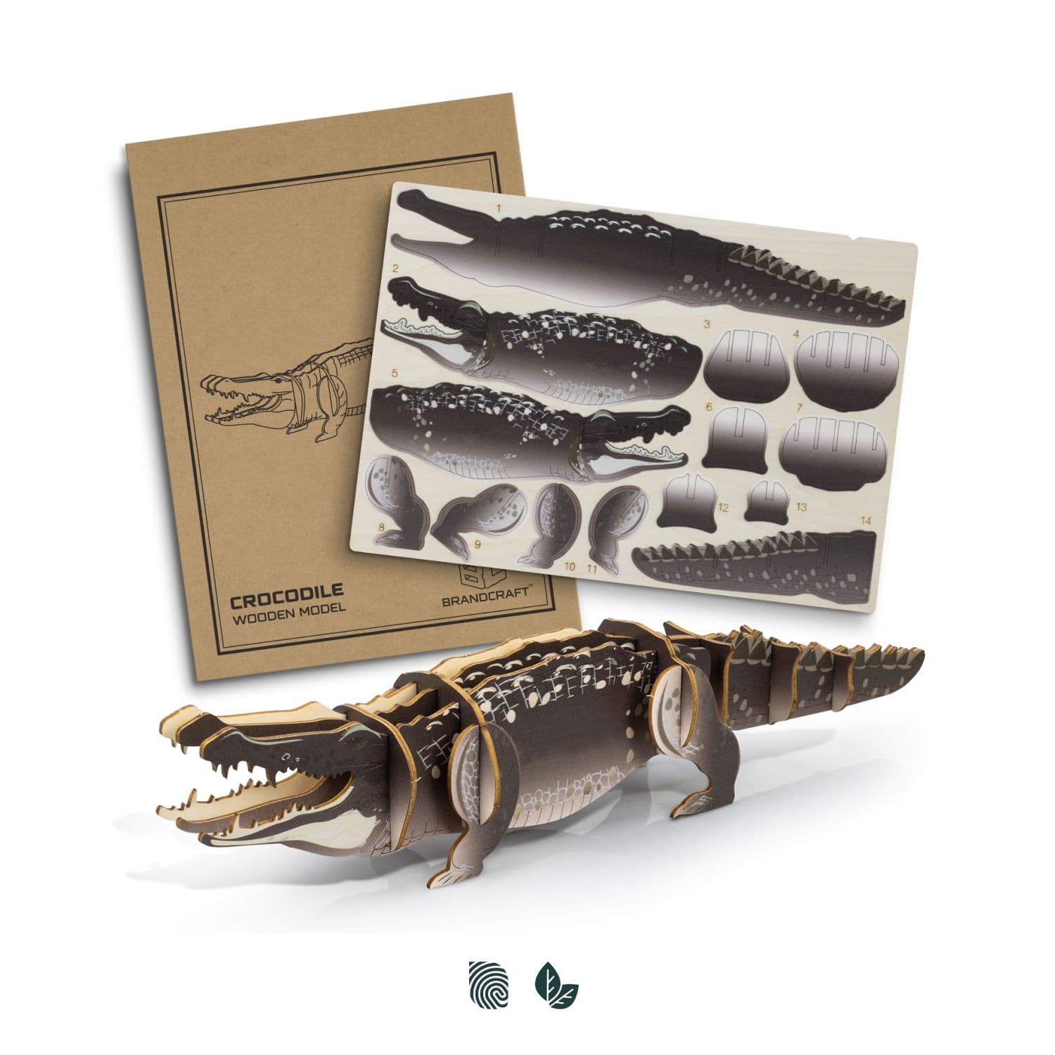 BRANDCRAFT Crocodile Wooden Model — view 3 of 4