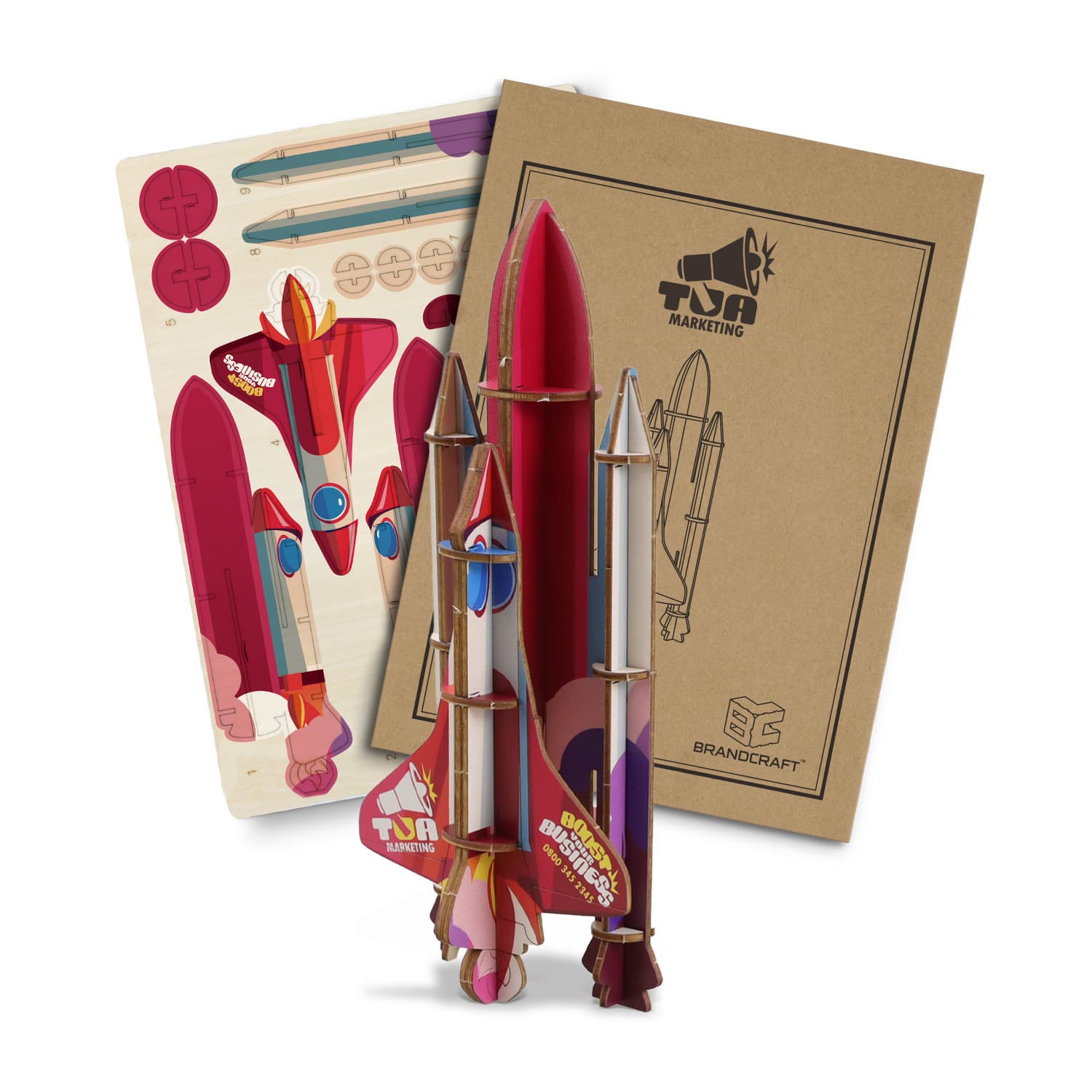 BRANDCRAFT Rocket Ship Wooden Model — view 2 of 4