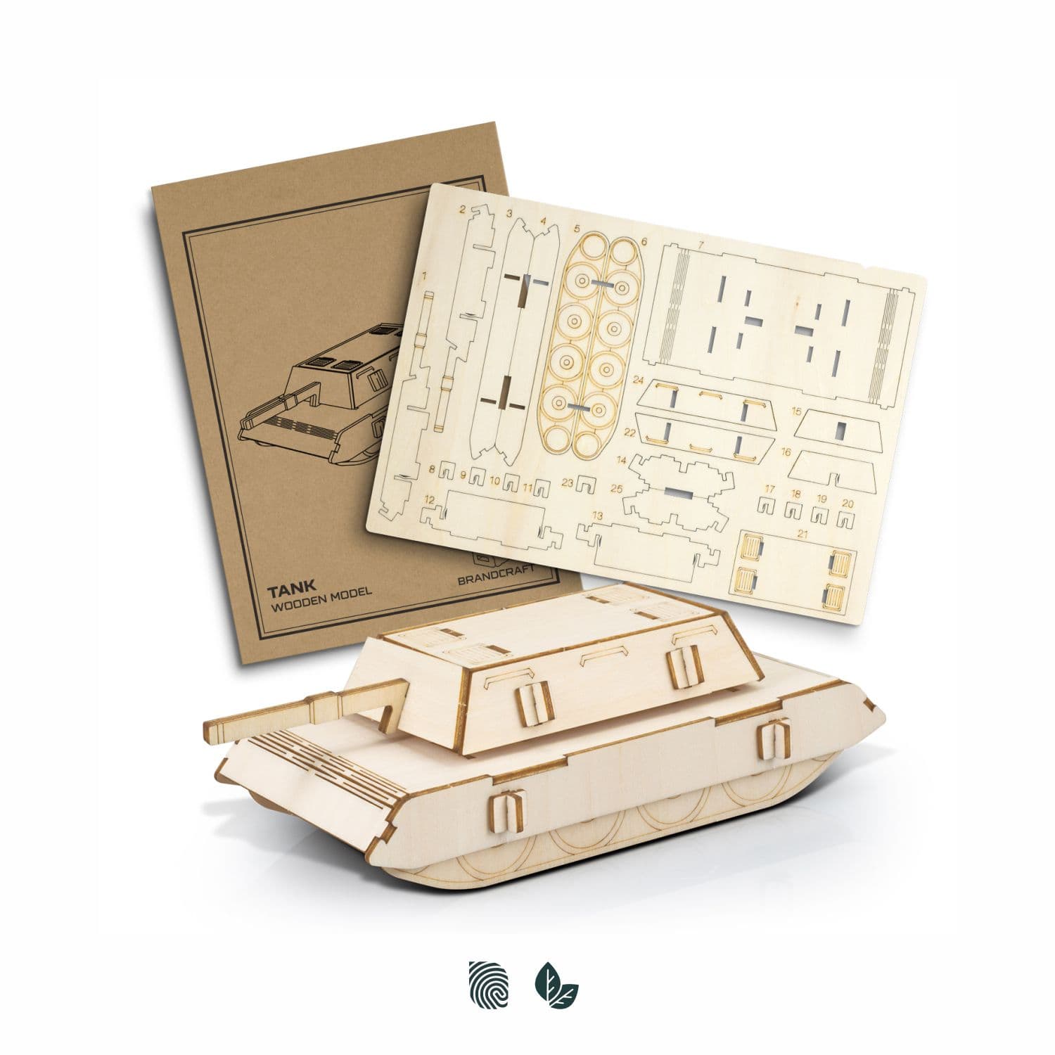 BRANDCRAFT Tank Wooden Model — view 3 of 4