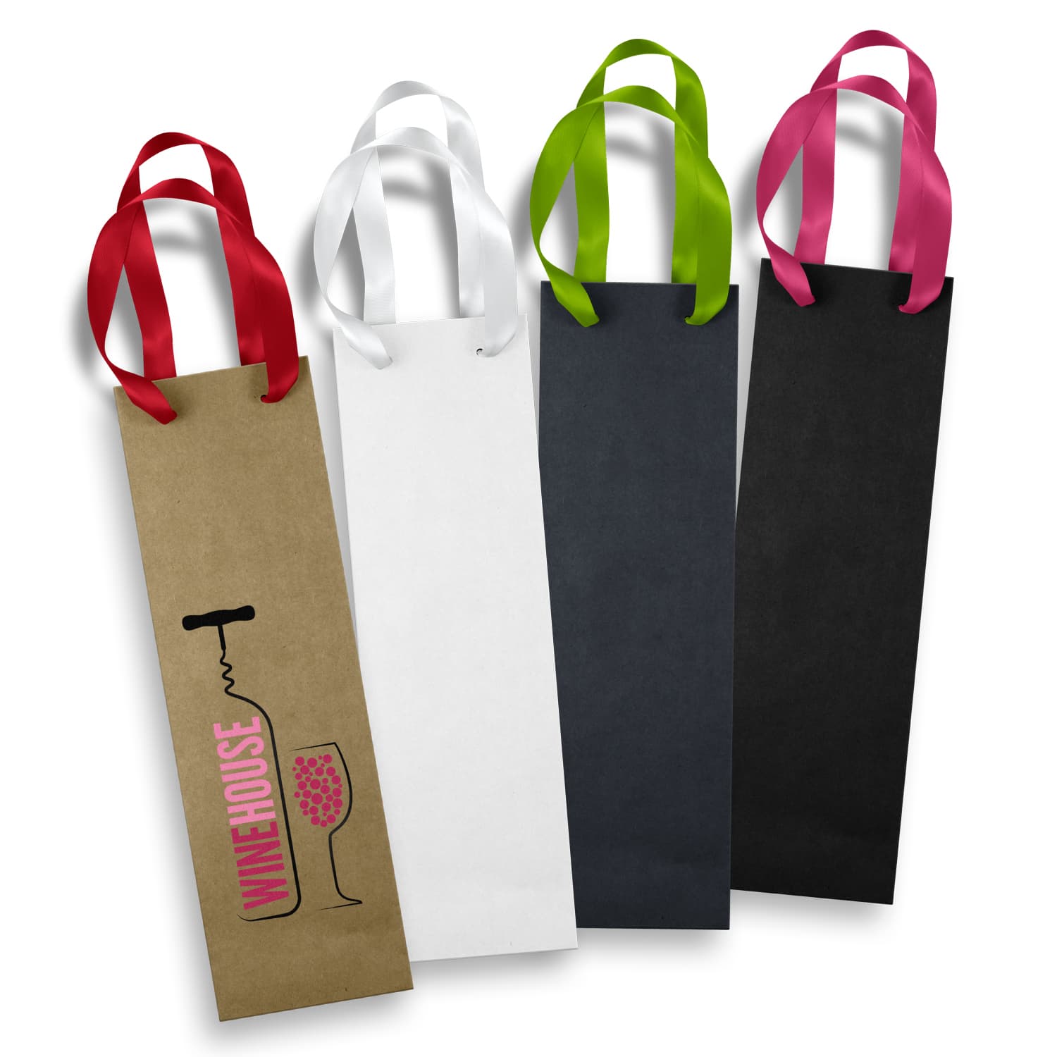 Wine Ribbon Handle Paper Bag — view 2 of 4