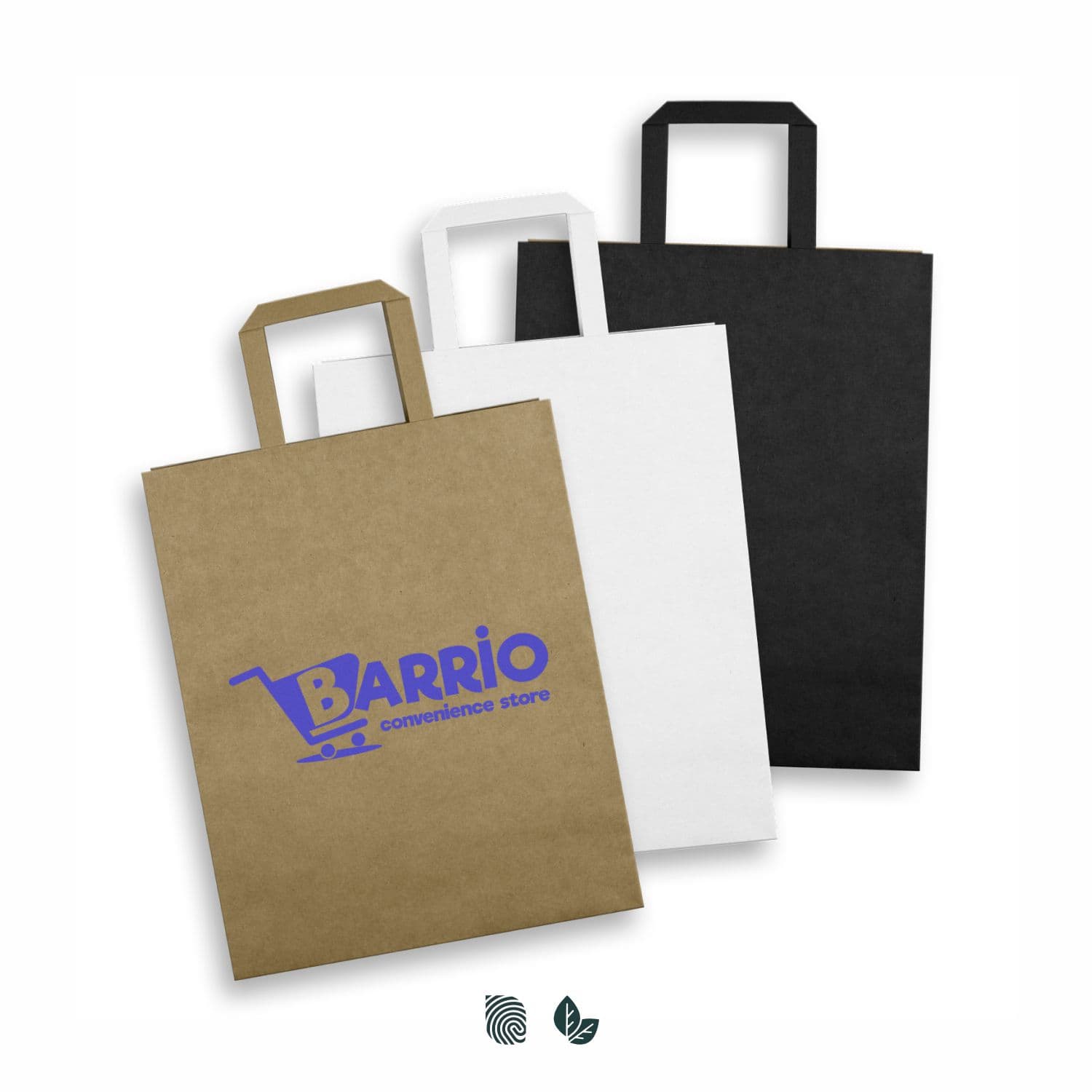 Large Flat Handle Paper Bag Portrait — view 3 of 4