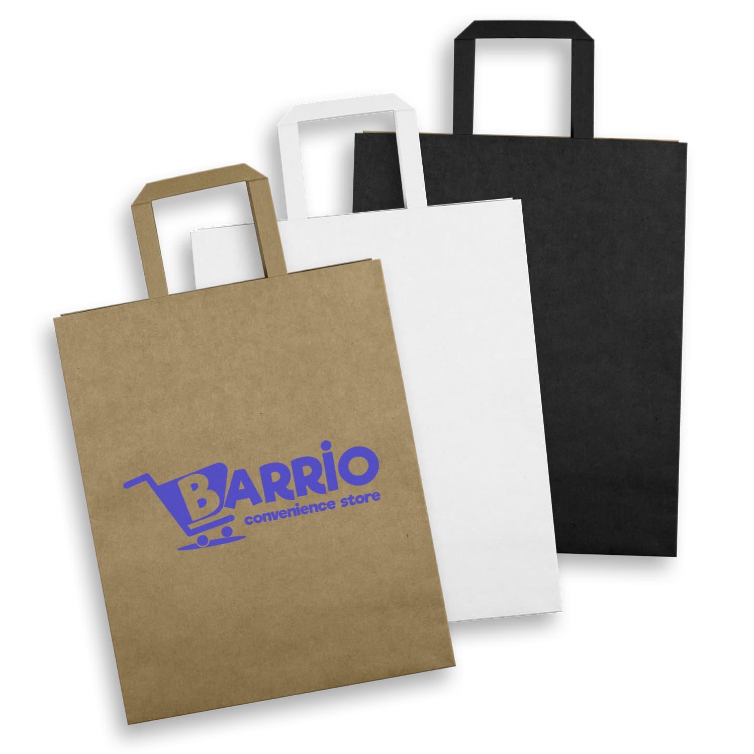 Large Flat Handle Paper Bag Portrait — view 2 of 4