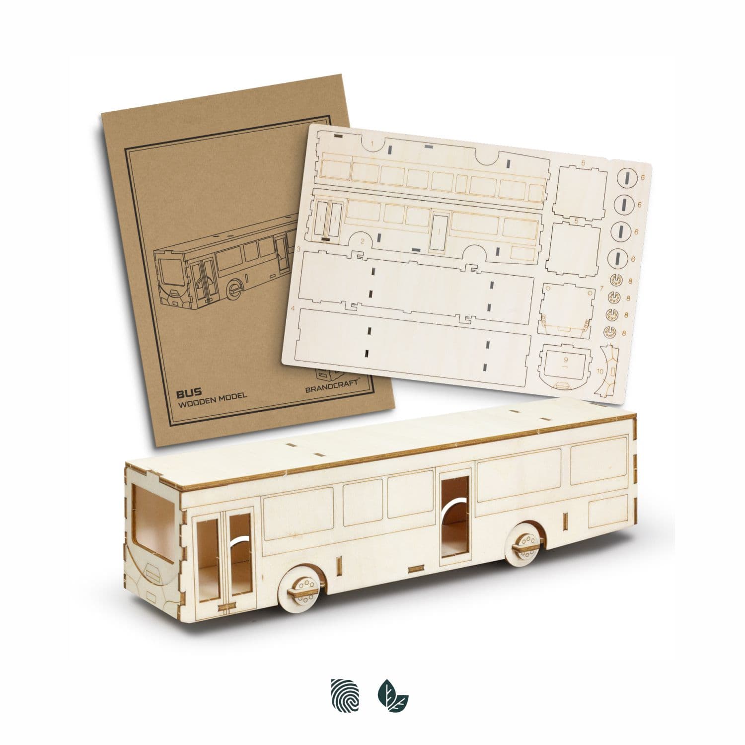BRANDCRAFT Bus Wooden Model — view 4 of 4