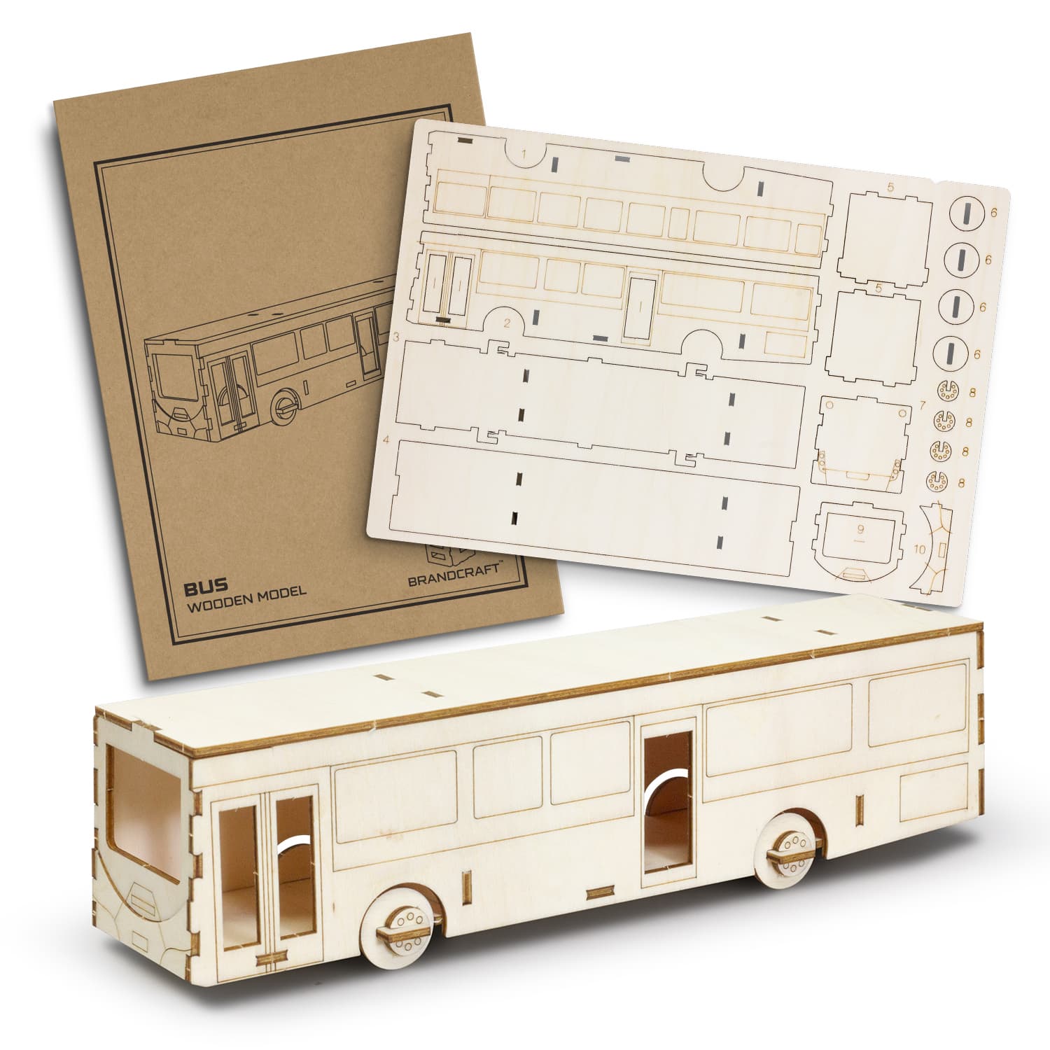 BRANDCRAFT Bus Wooden Model — view 3 of 4