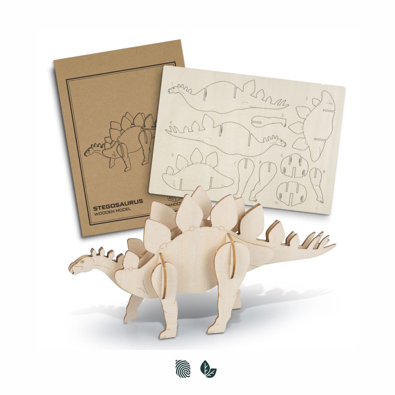 BRANDCRAFT Stegosaurus Wooden Model — view 3 of 4