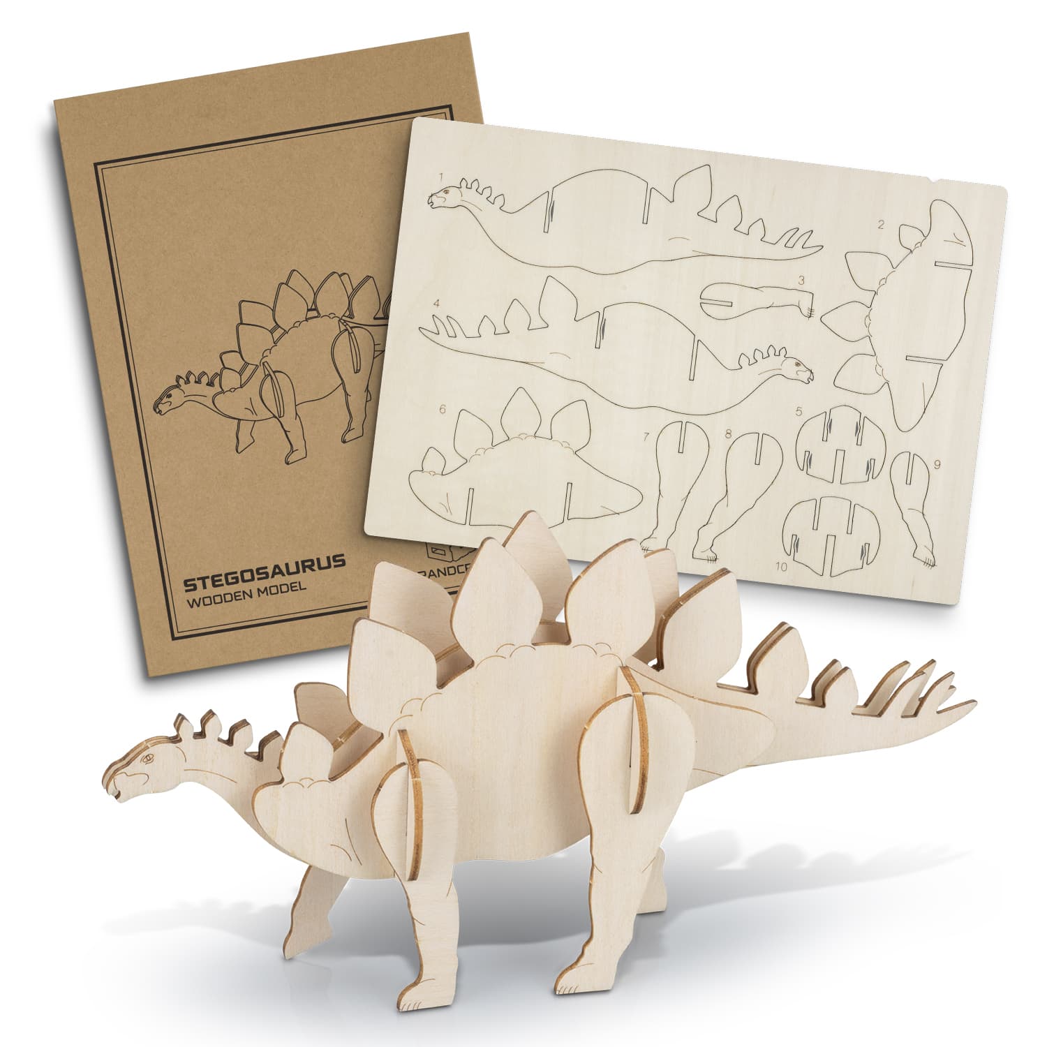 BRANDCRAFT Stegosaurus Wooden Model — view 2 of 4