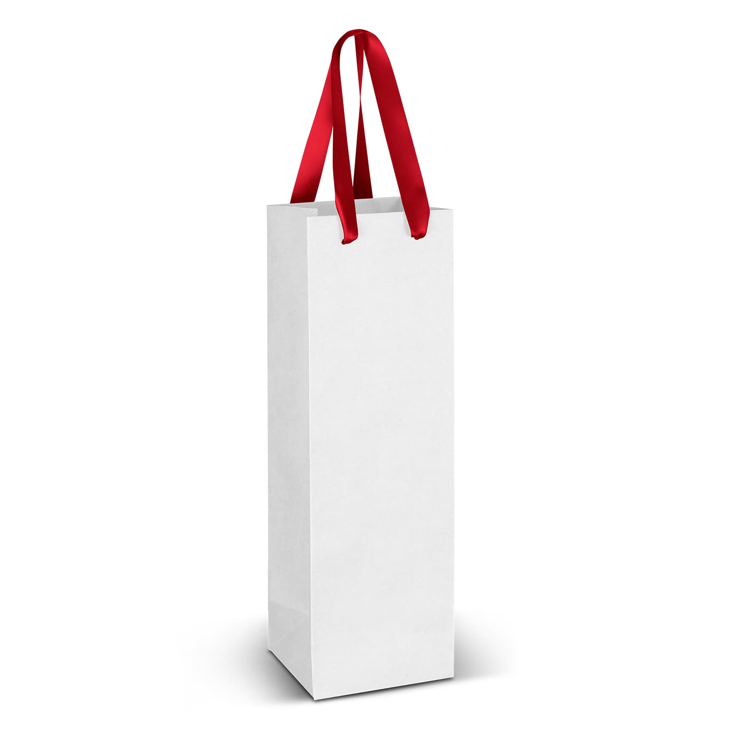 Wine Ribbon Handle Paper Bag - Full Colour — view 2 of 3