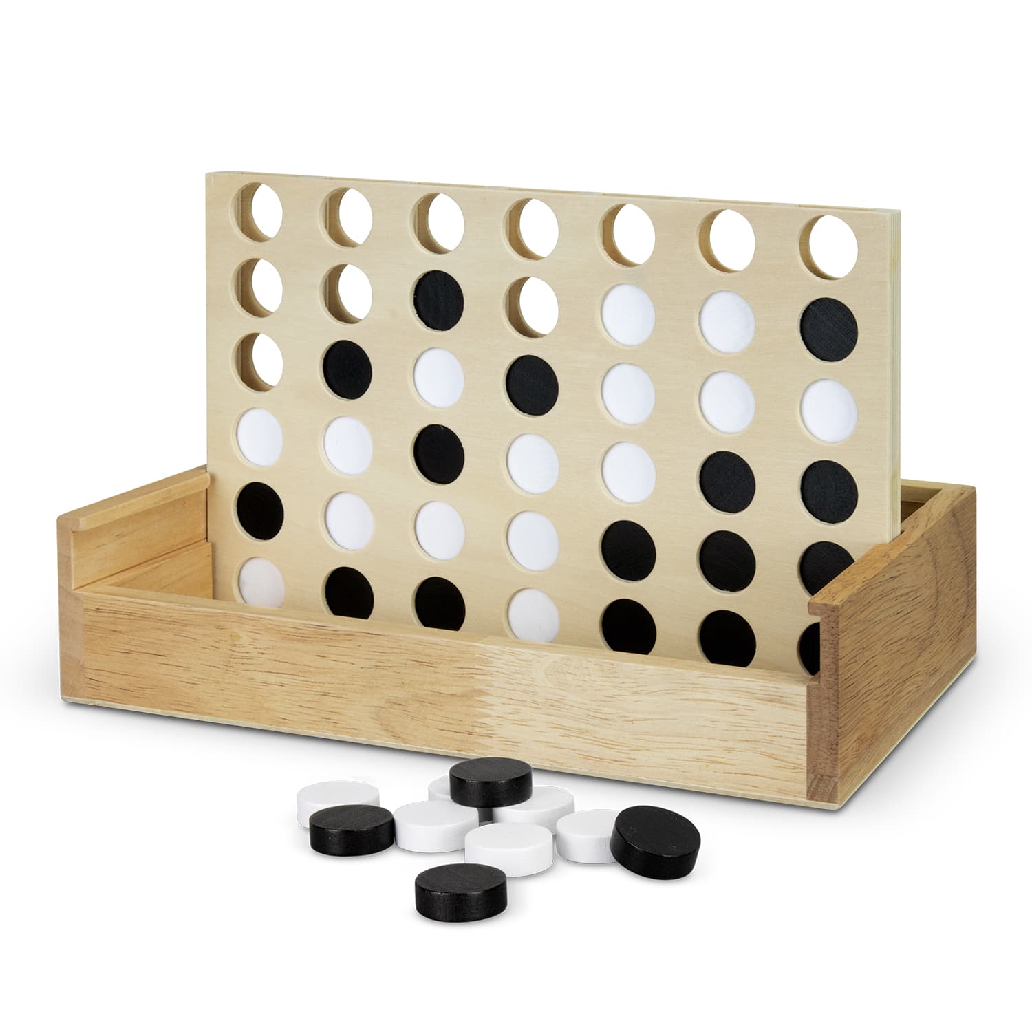 NATURA Quattro Wooden Four-in-a-Row Game — view 4 of 4