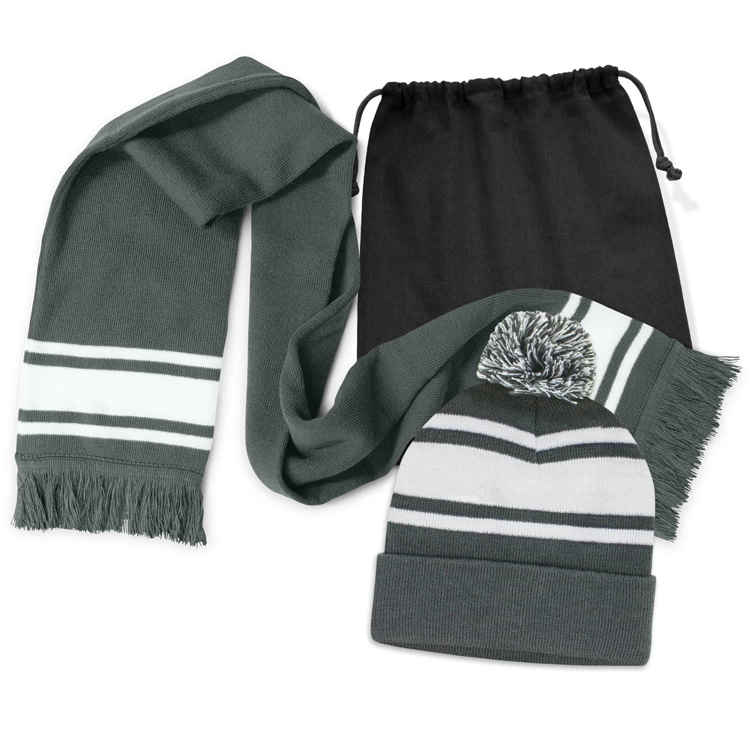 Commodore Scarf and Beanie with Pom Pom Set — view 2 of 4
