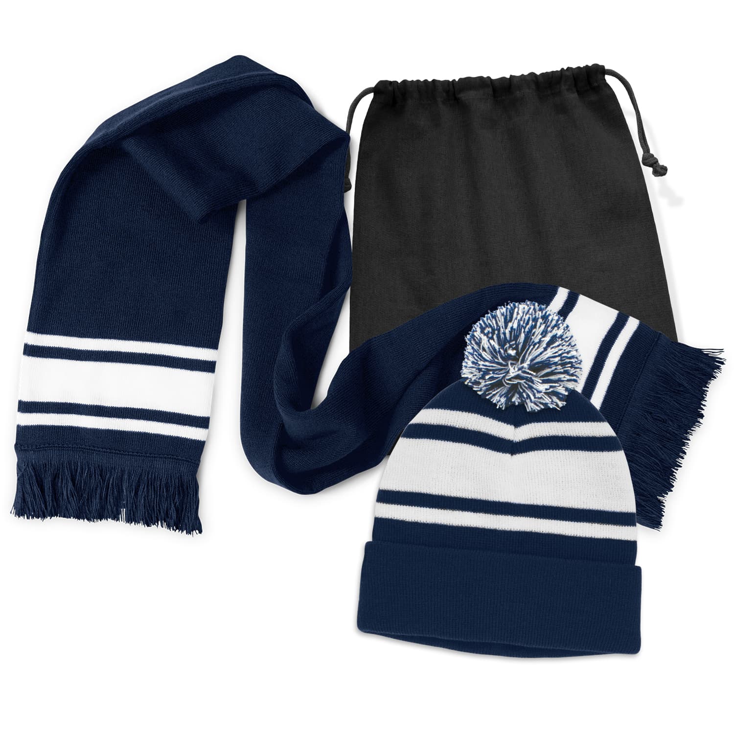 Commodore Scarf and Beanie with Pom Pom Set — view 4 of 4