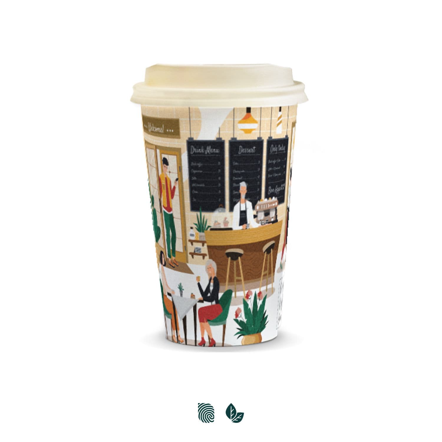 Compostable Paper Coffee Cup - 350ml — view 2 of 4