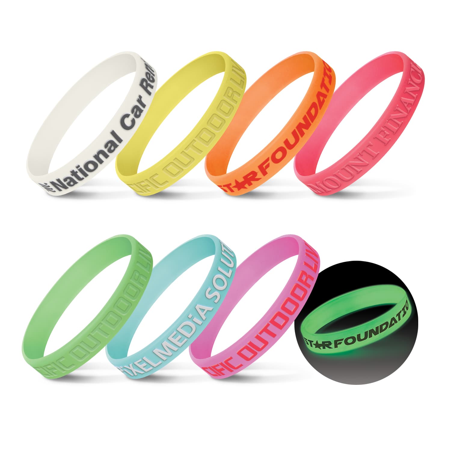 Silicone Wrist Band - Glow in the Dark — view 2 of 4