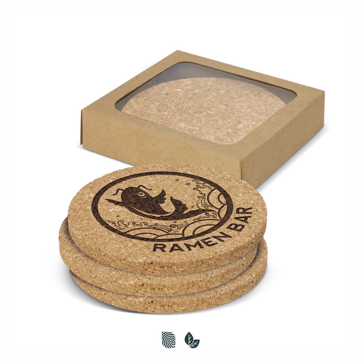Oakridge Cork Coaster Round - Set of 4 — view 2 of 4