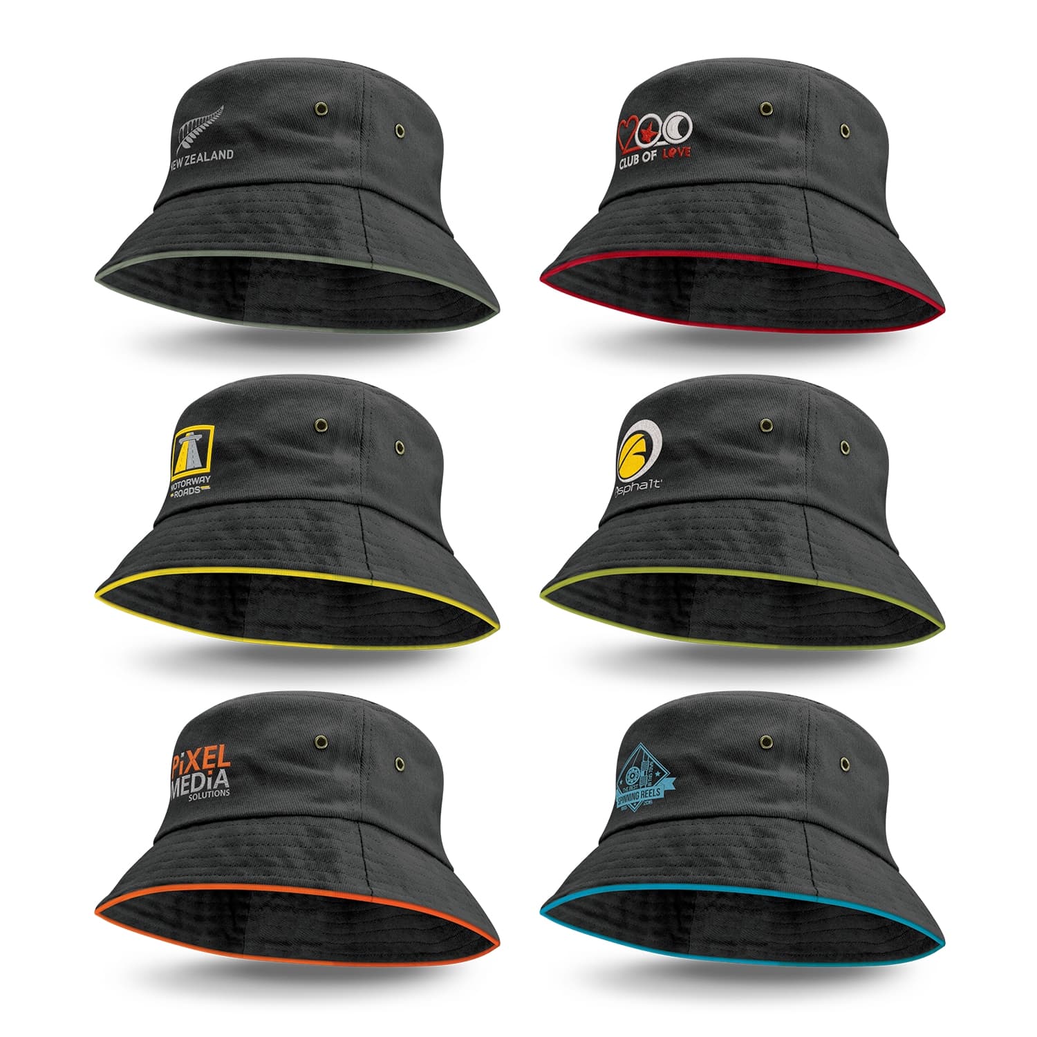 Bondi Bucket Hat - Coloured Sandwich Trim — view 2 of 4