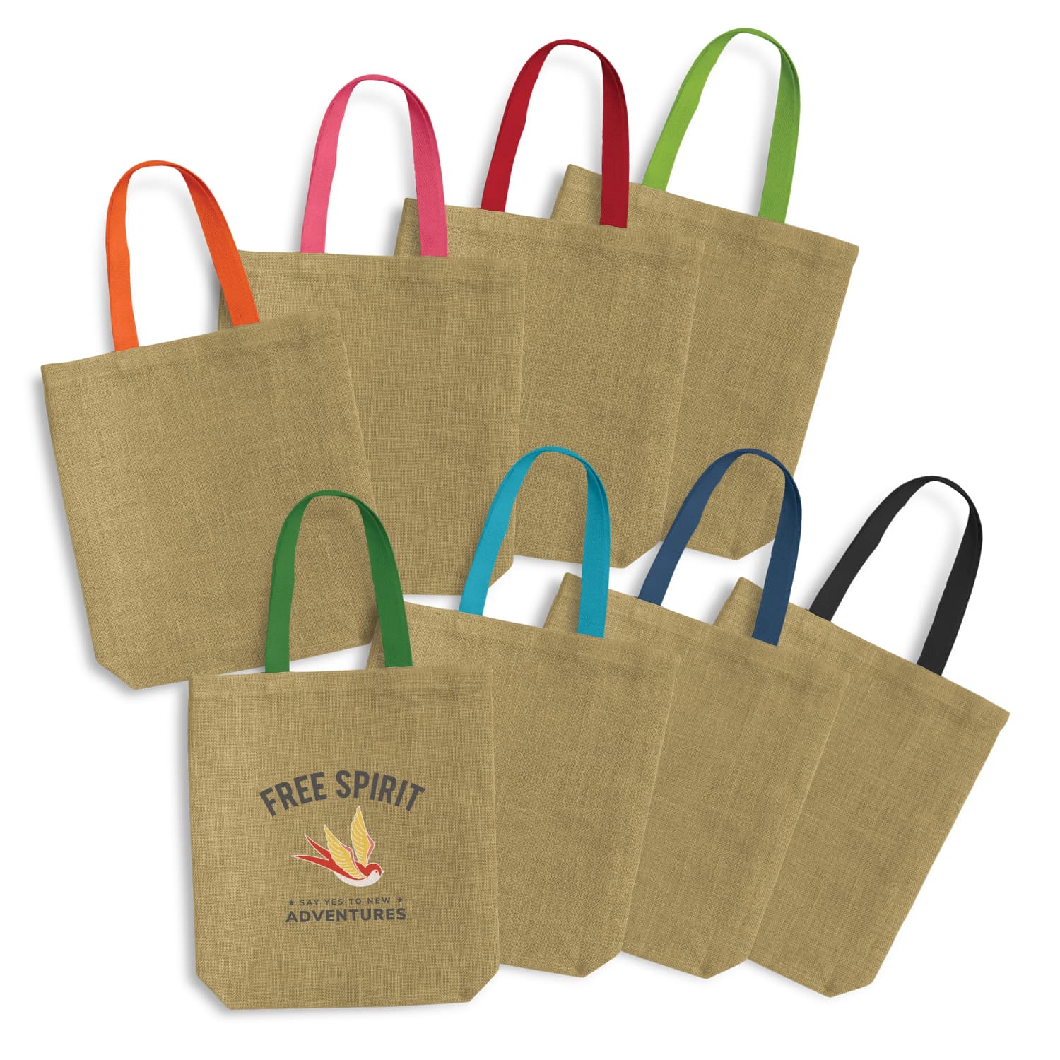 Thera Jute Tote Bag - Coloured Handles — view 2 of 4