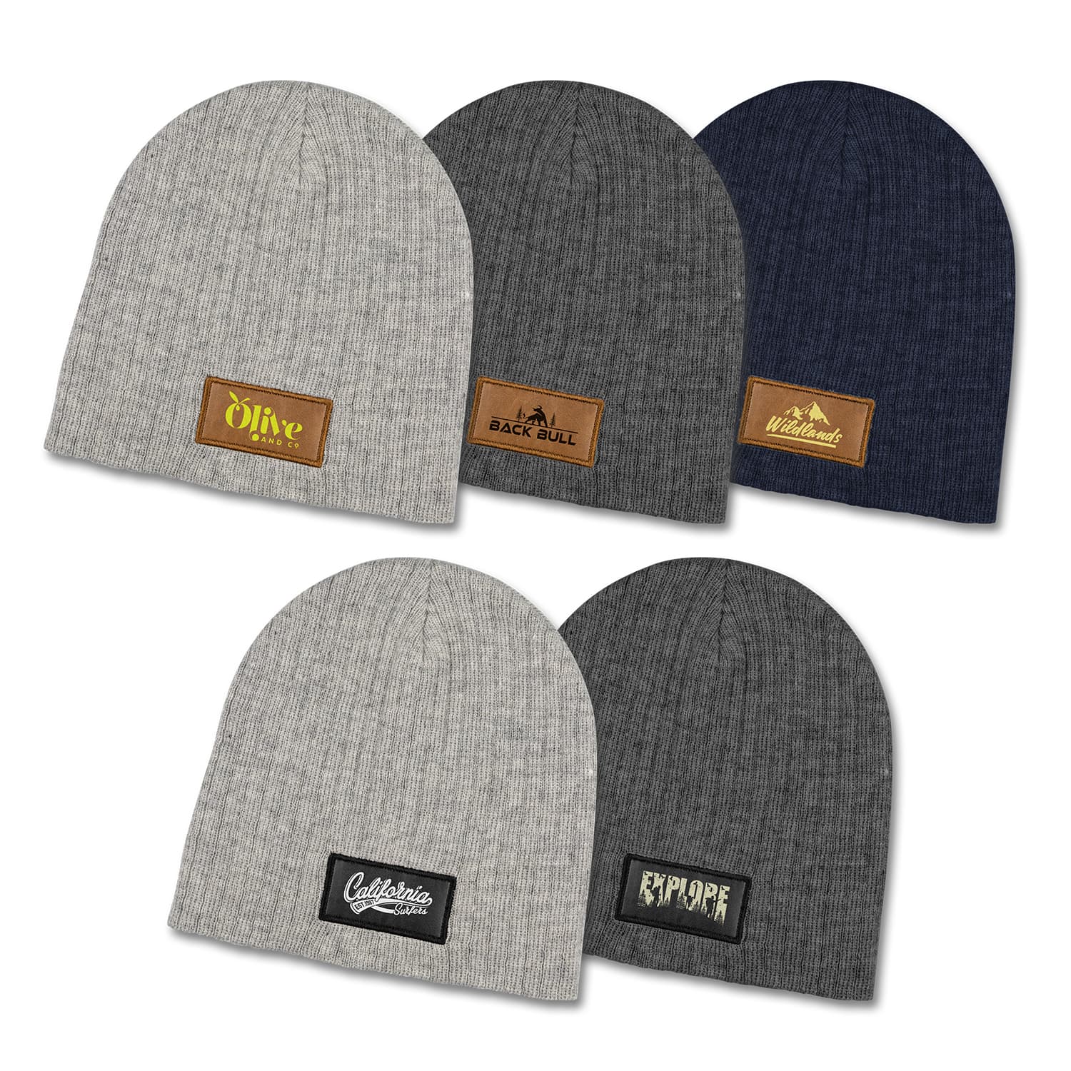 Nebraska Heather Cable Knit Beanie With Patch — view 2 of 4