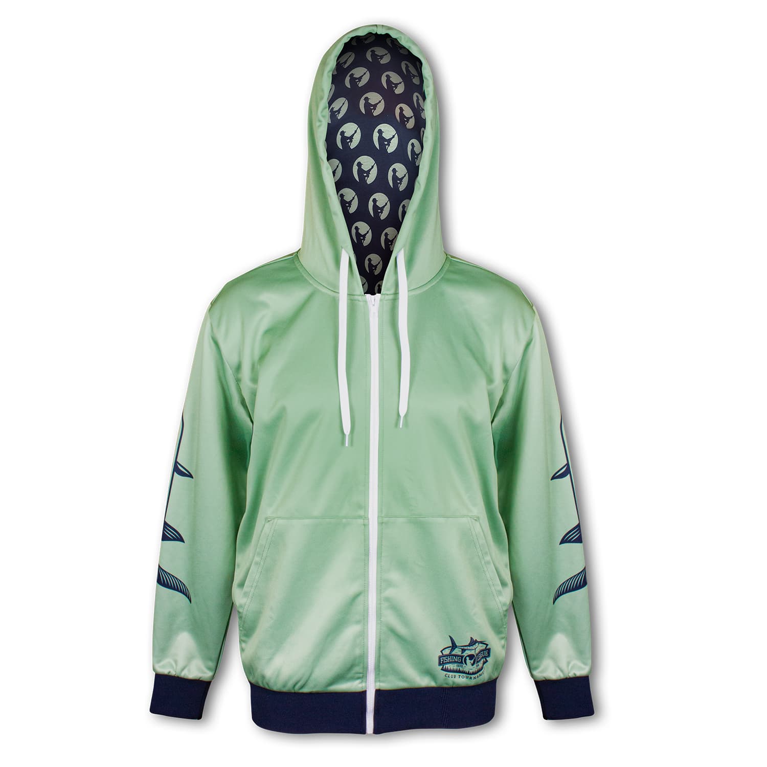 Custom Mens Sports Zipped Hoodie — view 3 of 4