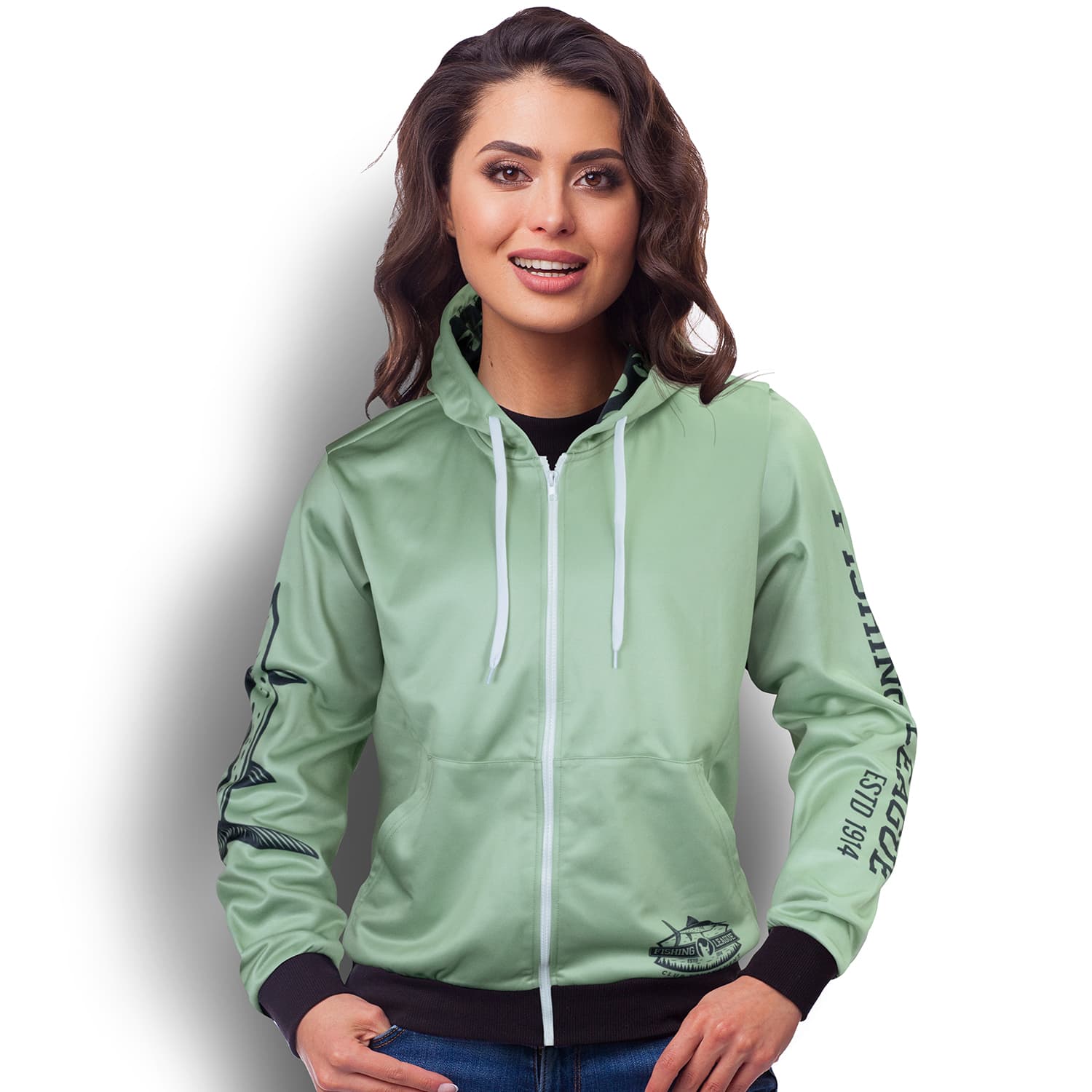 Custom Womens Sports Zipped Hoodie — view 2 of 4