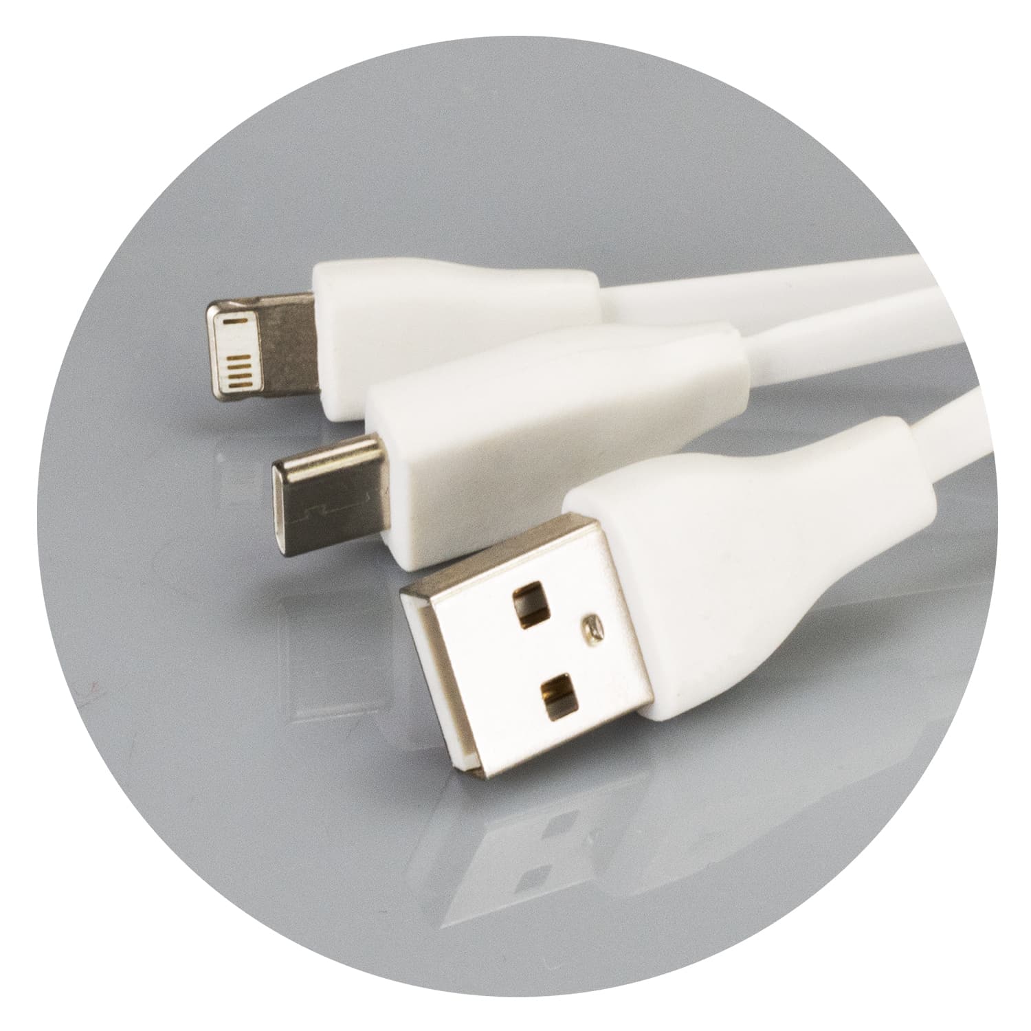 Bamboo Charging Cable Key Ring - Rectangle — view 4 of 4