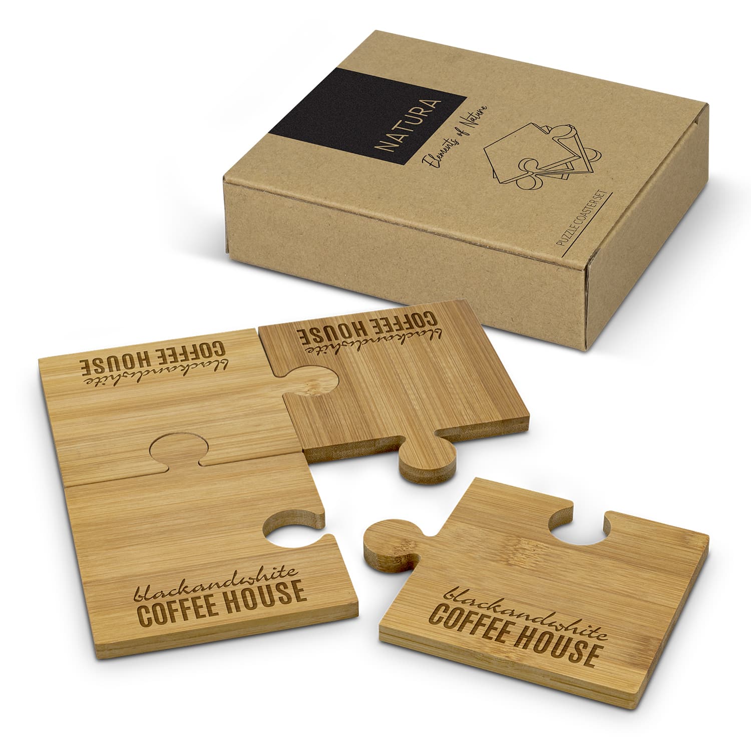 NATURA Puzzle Coaster - Set of 4 — view 2 of 4