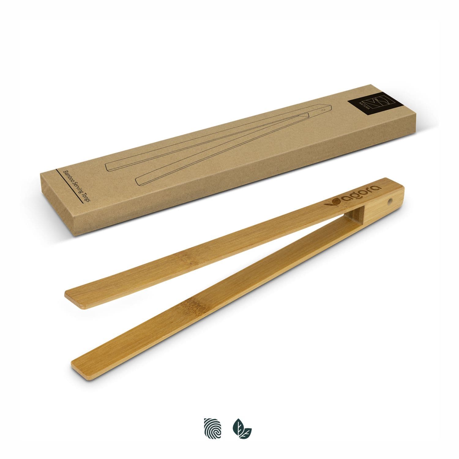 NATURA Bamboo Serving Tongs — view 3 of 4