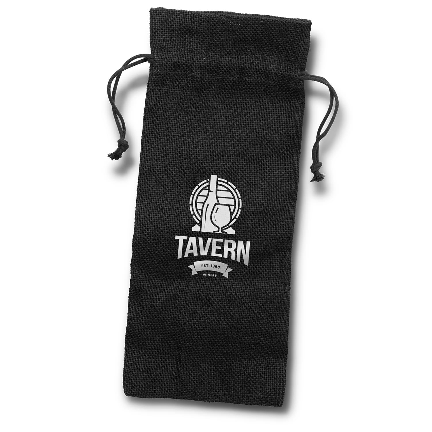 Jute Wine Drawstring Bag — view 2 of 3