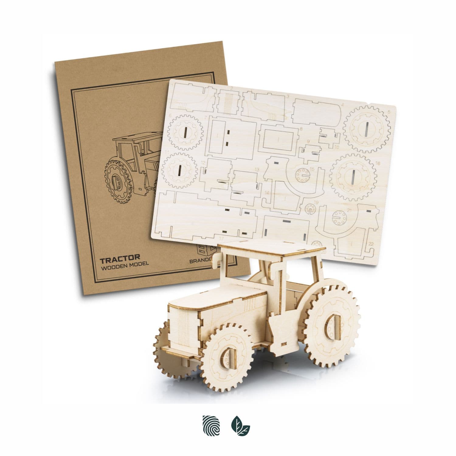 BRANDCRAFT Tractor Wooden Model — view 3 of 4