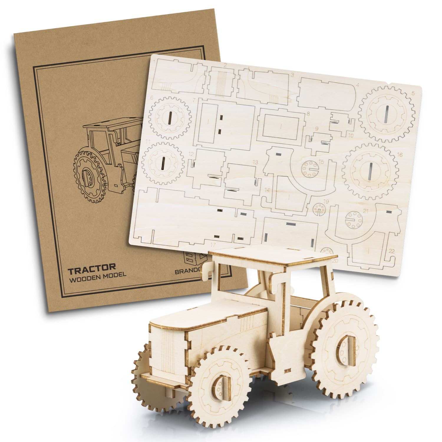 BRANDCRAFT Tractor Wooden Model — view 2 of 4