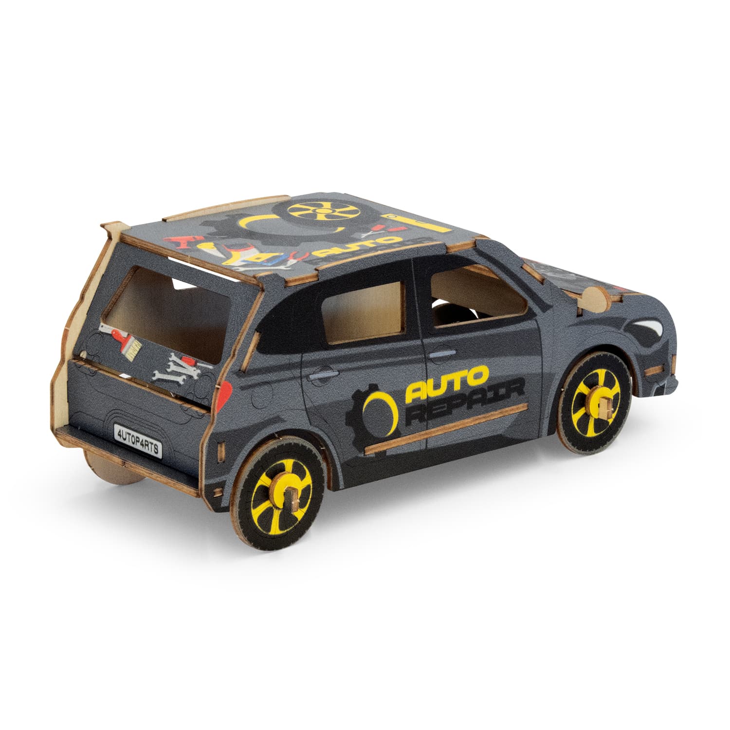 BRANDCRAFT Hatchback Car Wooden Model — view 4 of 4