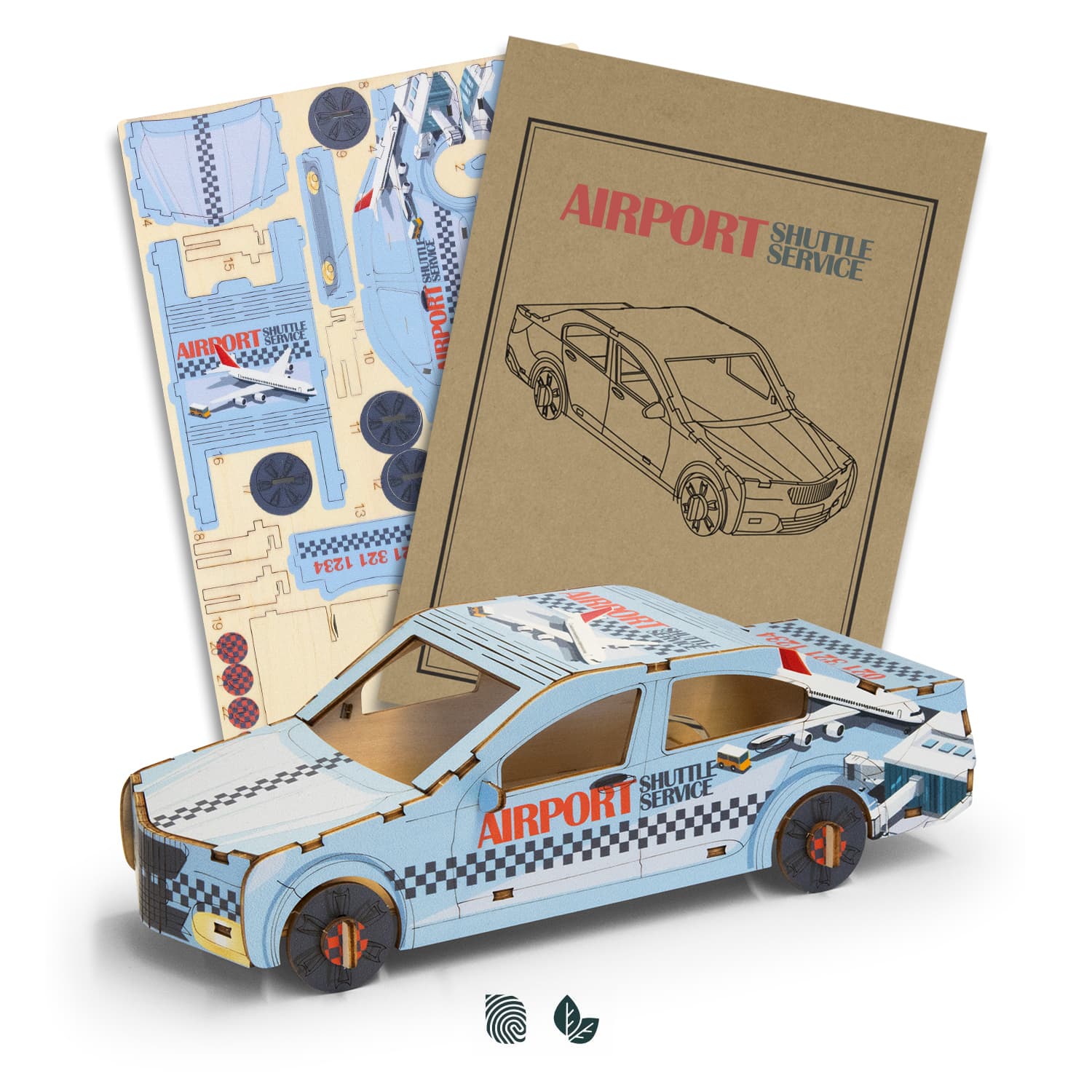 BRANDCRAFT Sedan Car Wooden Model — view 2 of 4