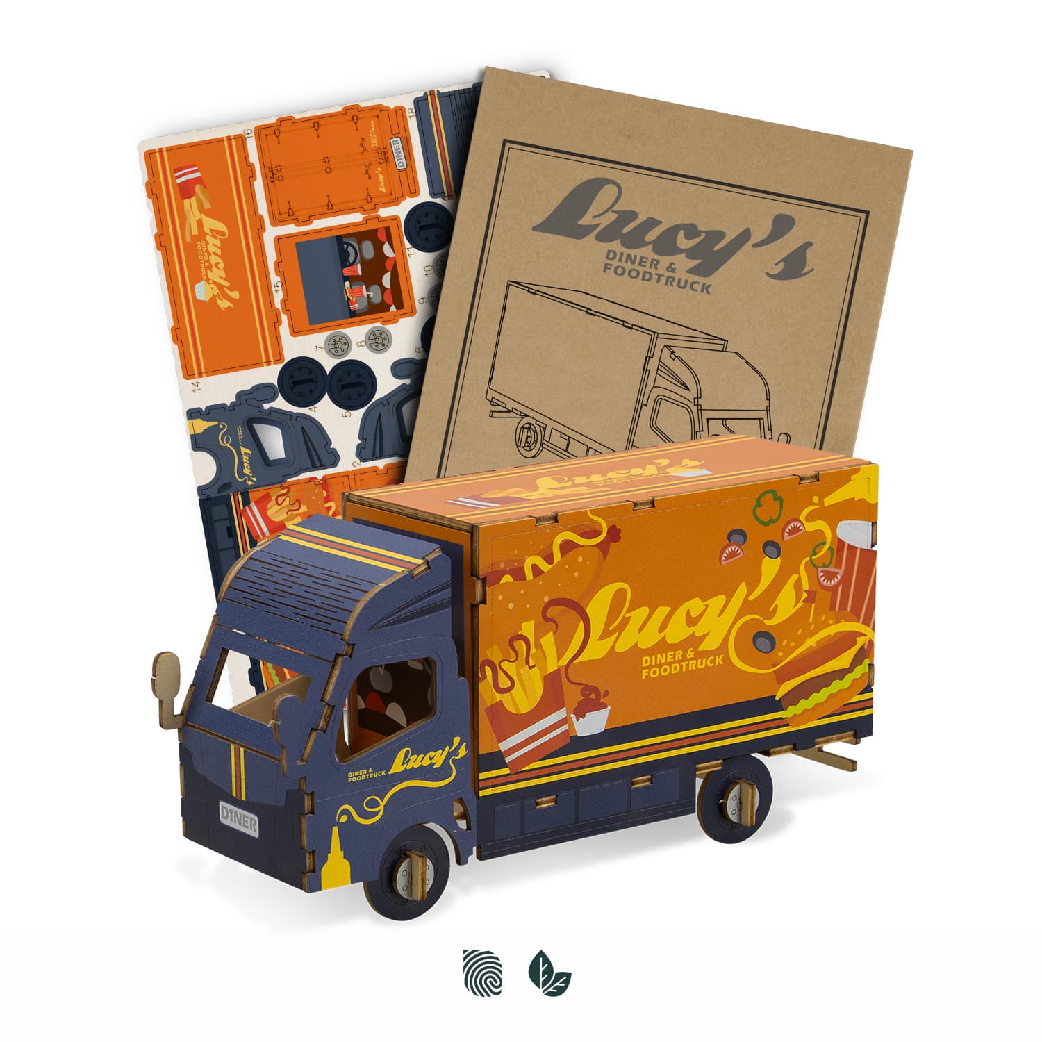BRANDCRAFT Small Truck Wooden Model — view 3 of 4