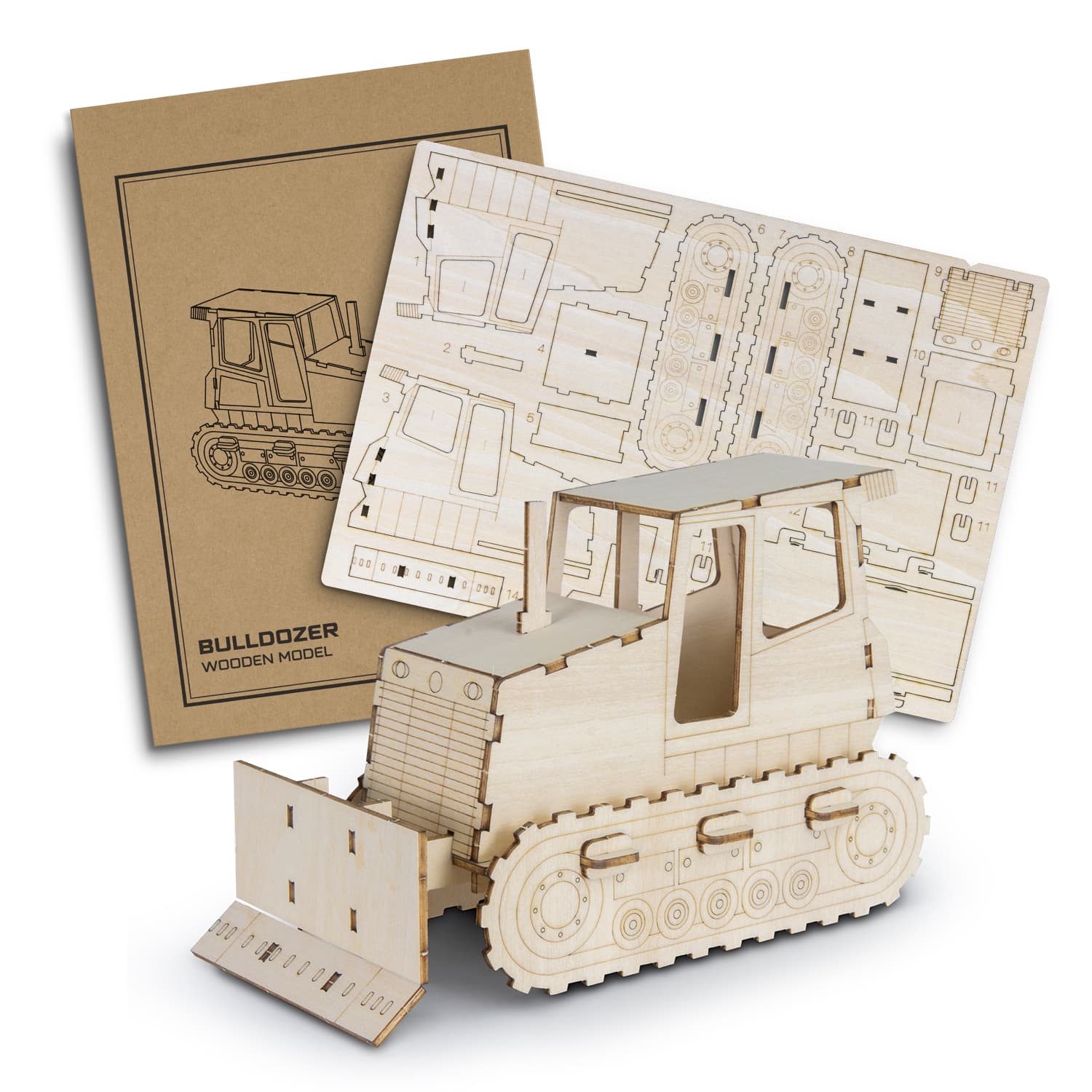 BRANDCRAFT Bulldozer Wooden Model — view 2 of 4