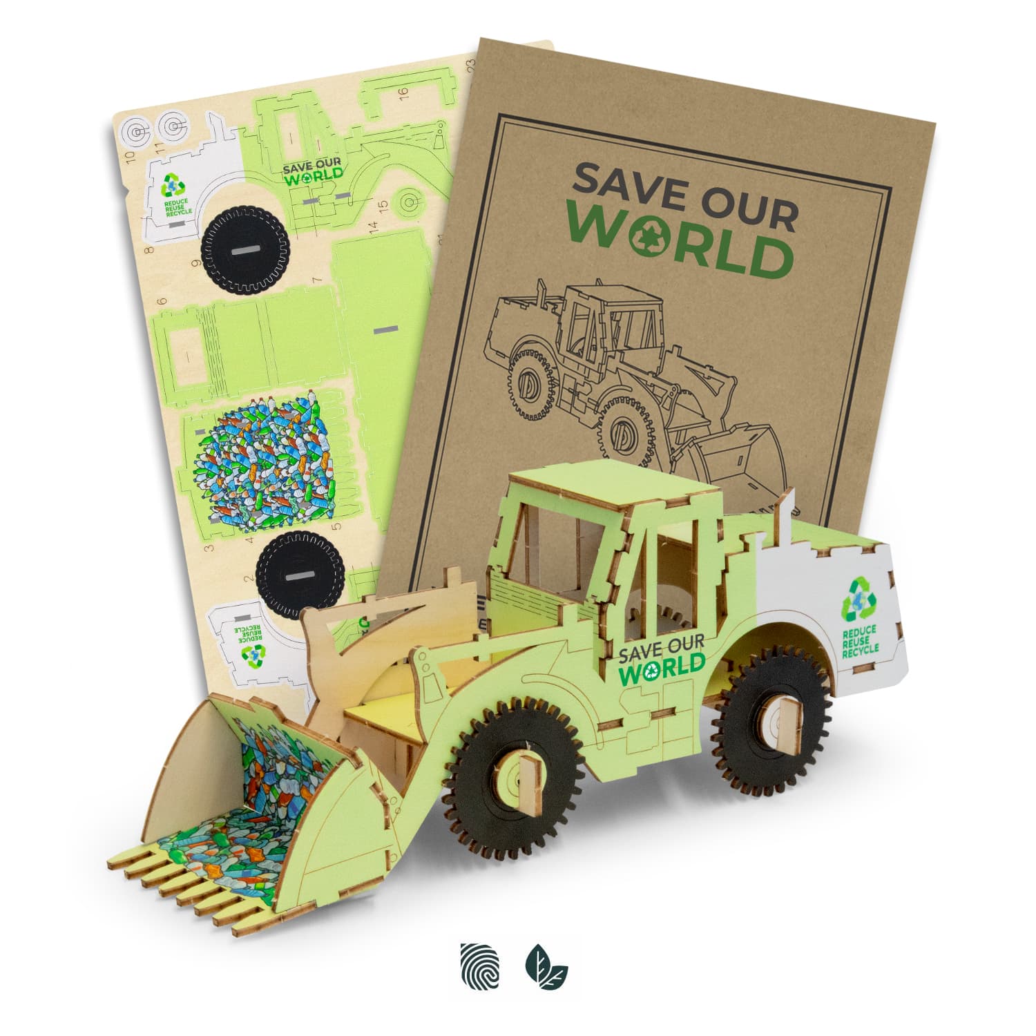 BRANDCRAFT Wheel Loader Wooden Model — view 2 of 4